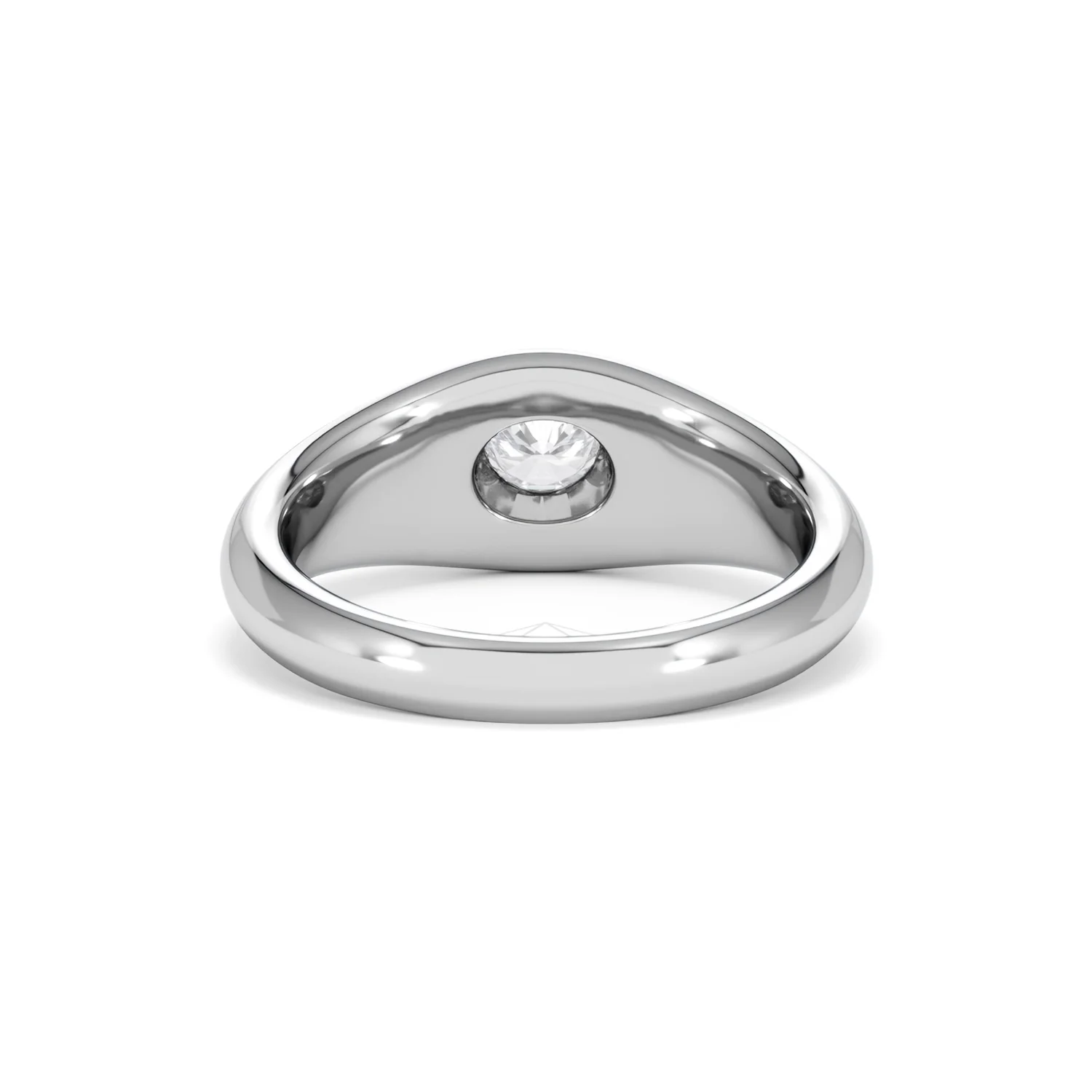 Axis Men's 0.50ct Round Cut Lab Diamond Signet Ring in Sterling Silver - Image 49