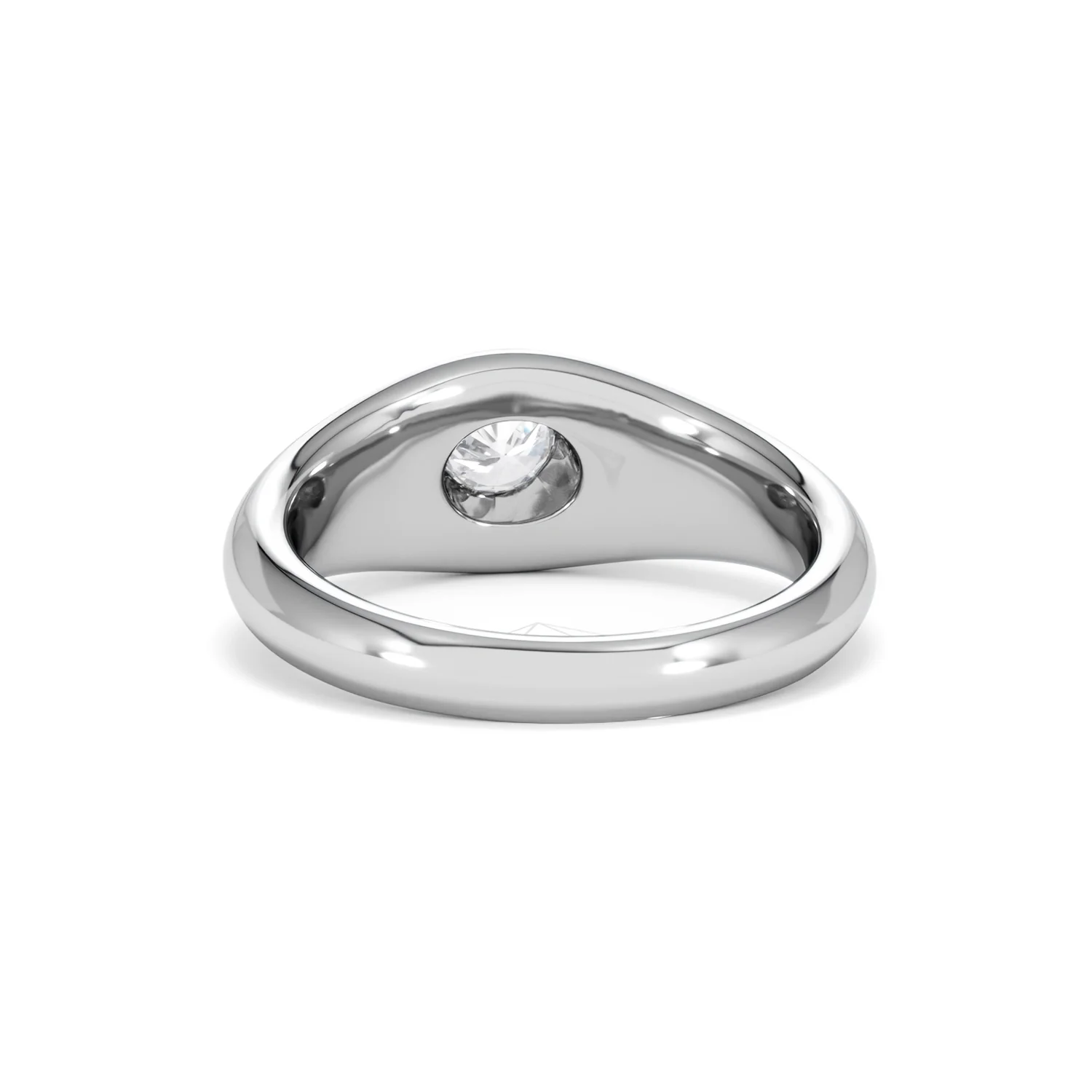 Axis Men's 0.50ct Round Cut Lab Diamond Signet Ring in Sterling Silver - Image 51