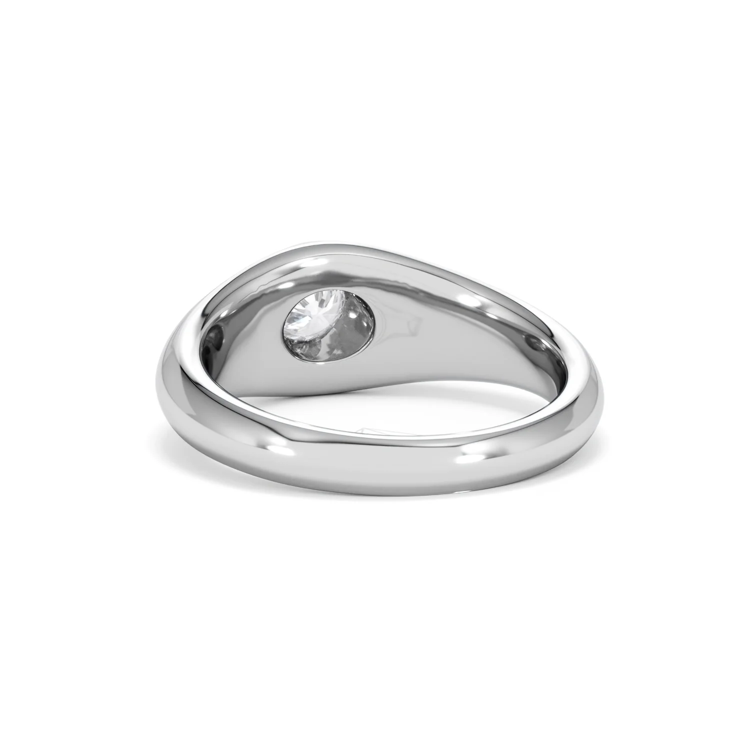 Axis Men's 0.50ct Round Cut Lab Diamond Signet Ring in Sterling Silver - Image 53