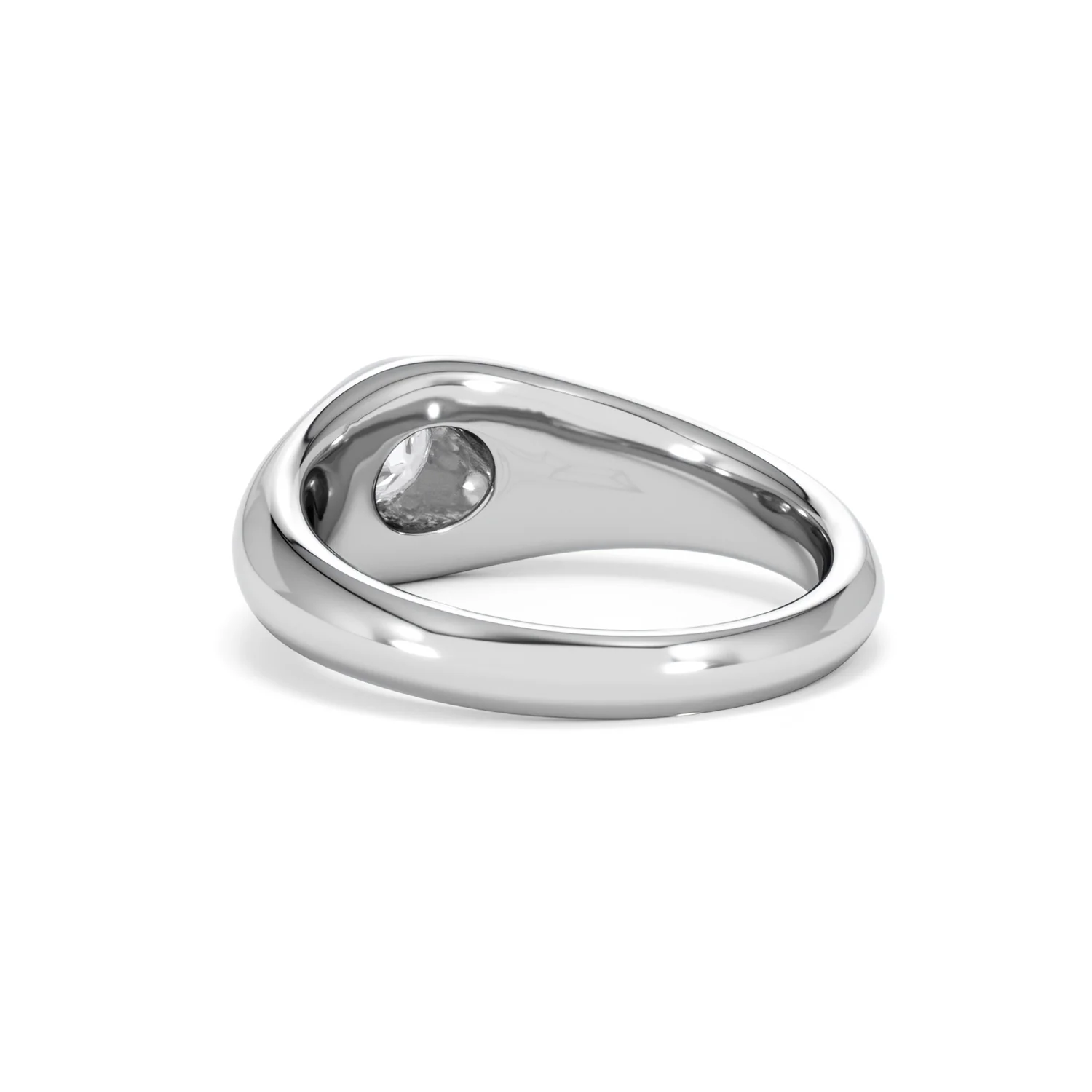 Axis Men's 0.50ct Round Cut Lab Diamond Signet Ring in Sterling Silver - Image 56