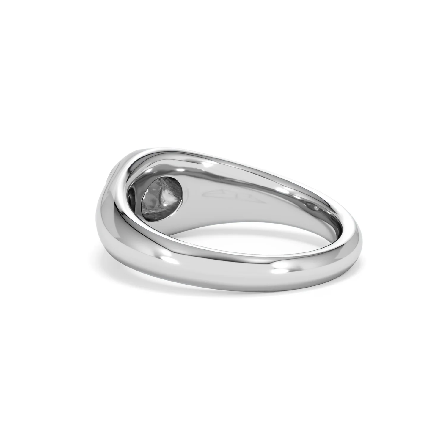 Axis Men's 0.50ct Round Cut Lab Diamond Signet Ring in Sterling Silver - Image 59
