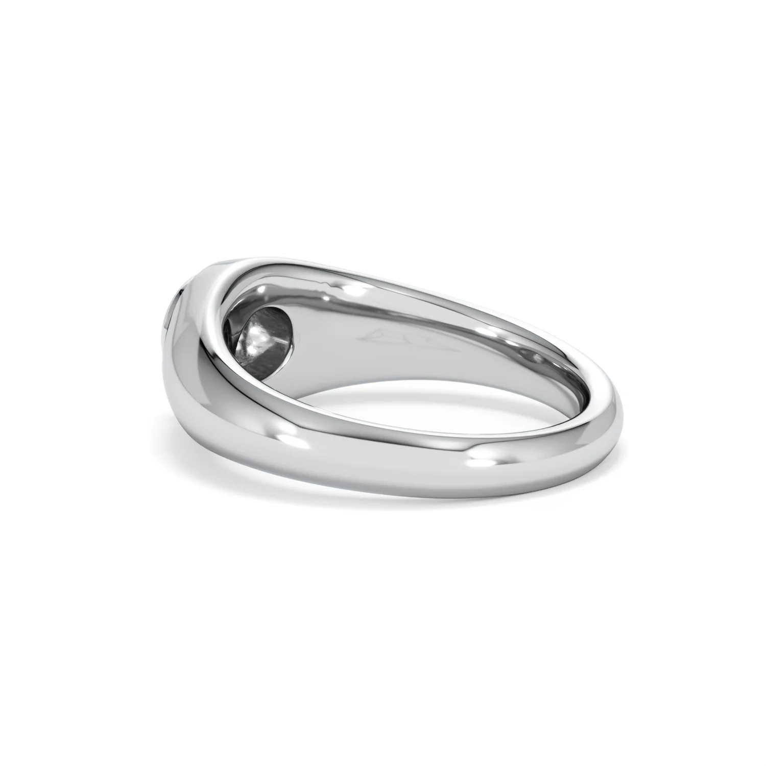 Axis Men's 0.50ct Round Cut Lab Diamond Signet Ring in Sterling Silver - Image 61