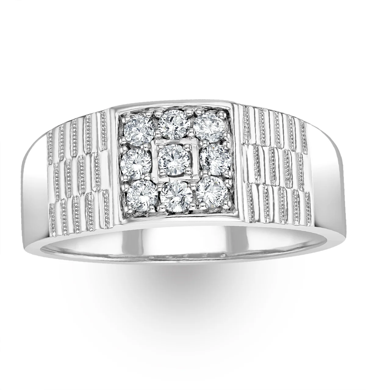 Mens Lab Diamond Signet Ring 0.50ct H/Si in 925 Silver - Image 3
