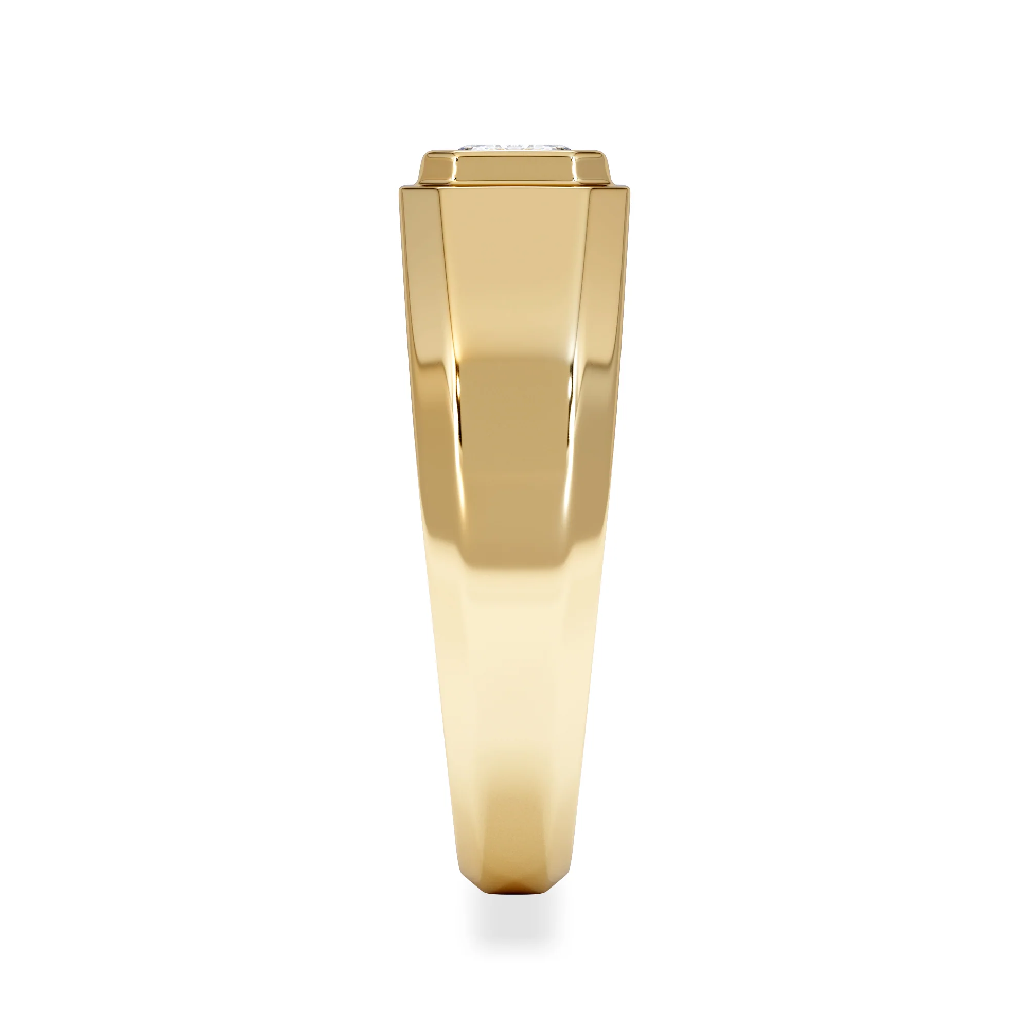 Axis Men's Lab Diamond Signet Ring 1.00ct Emerald Cut Set in 9k Gold - Image 5