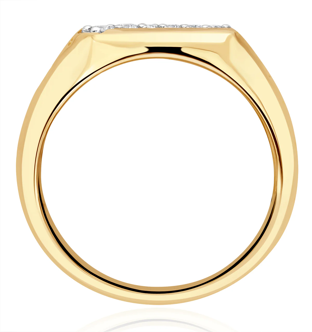 Mens Lab Diamond Signet Ring 9K Gold 0.25ct H/Si - Image 3