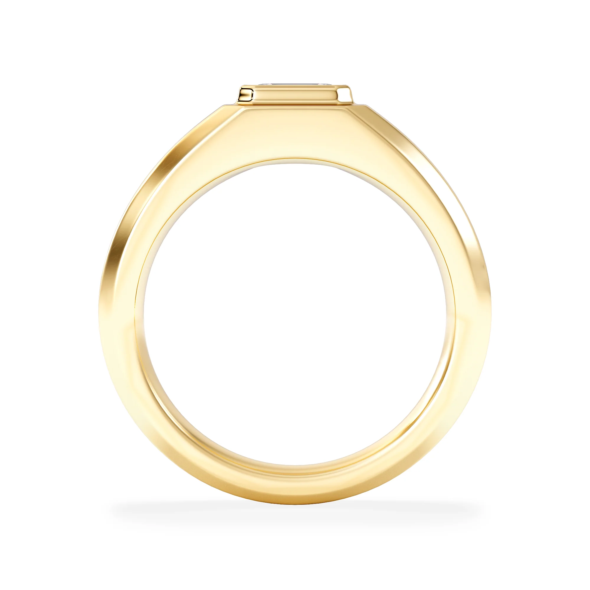 Axis Men's Lab Diamond Signet Ring 0.50ct Emerald Cut Set in 9k Gold - Image 3
