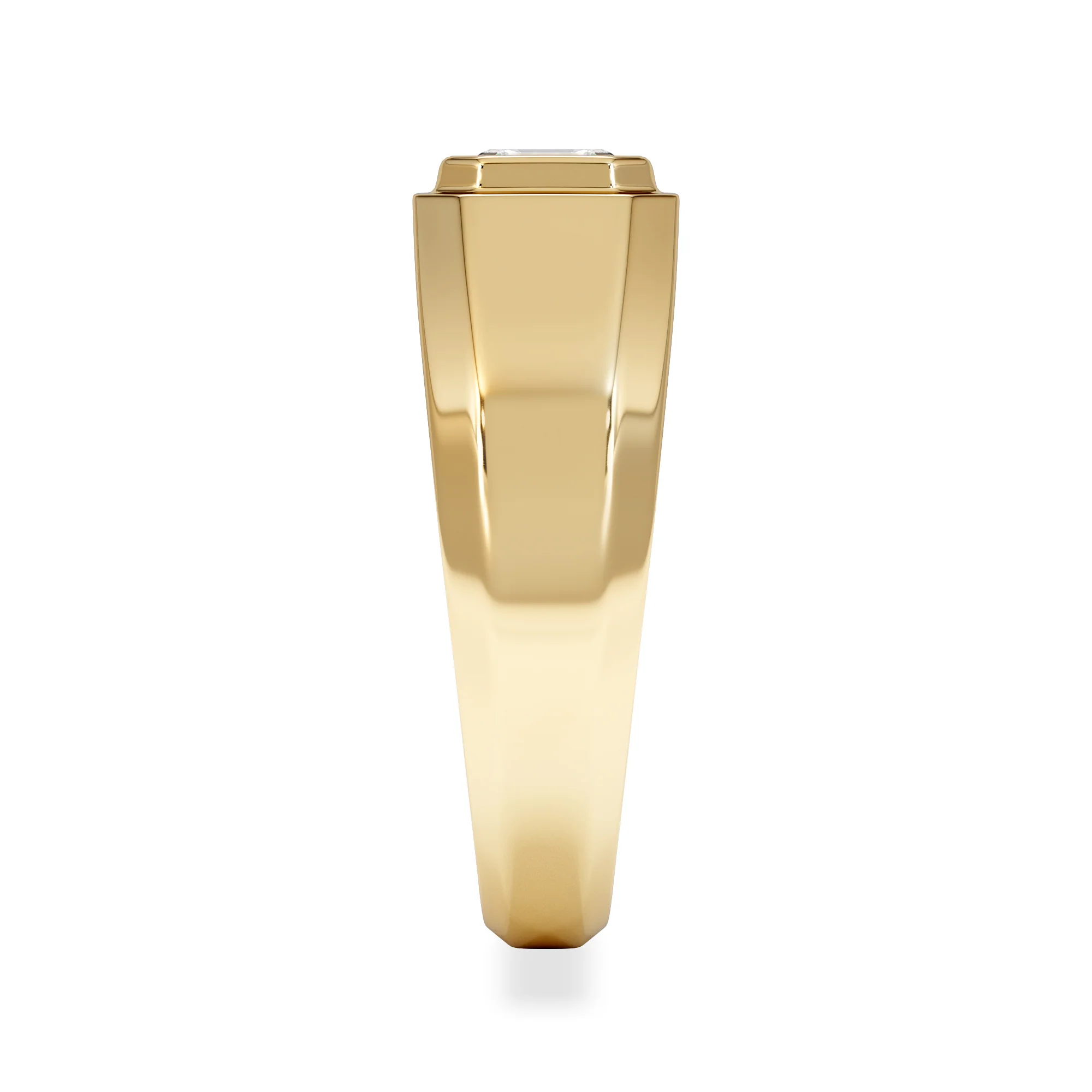 Axis Men'st Lab Diamond Signet Ring 1.00c Asscher Cut Set in 9k Gold - Image 4