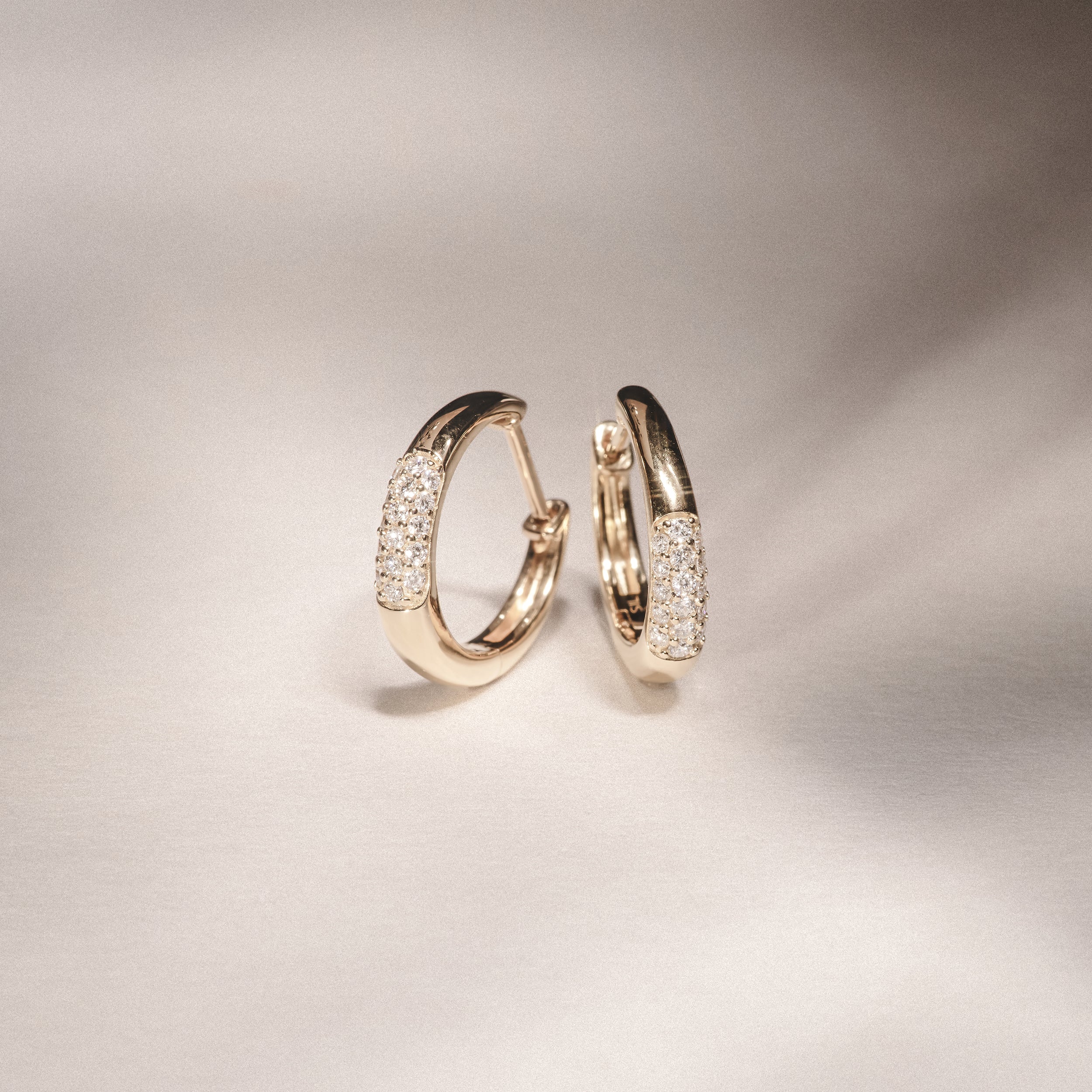 Short Micro Pavé Huggies Lab Diamond Earrings 0.25ct in 18K Gold Vermeil - Image 6