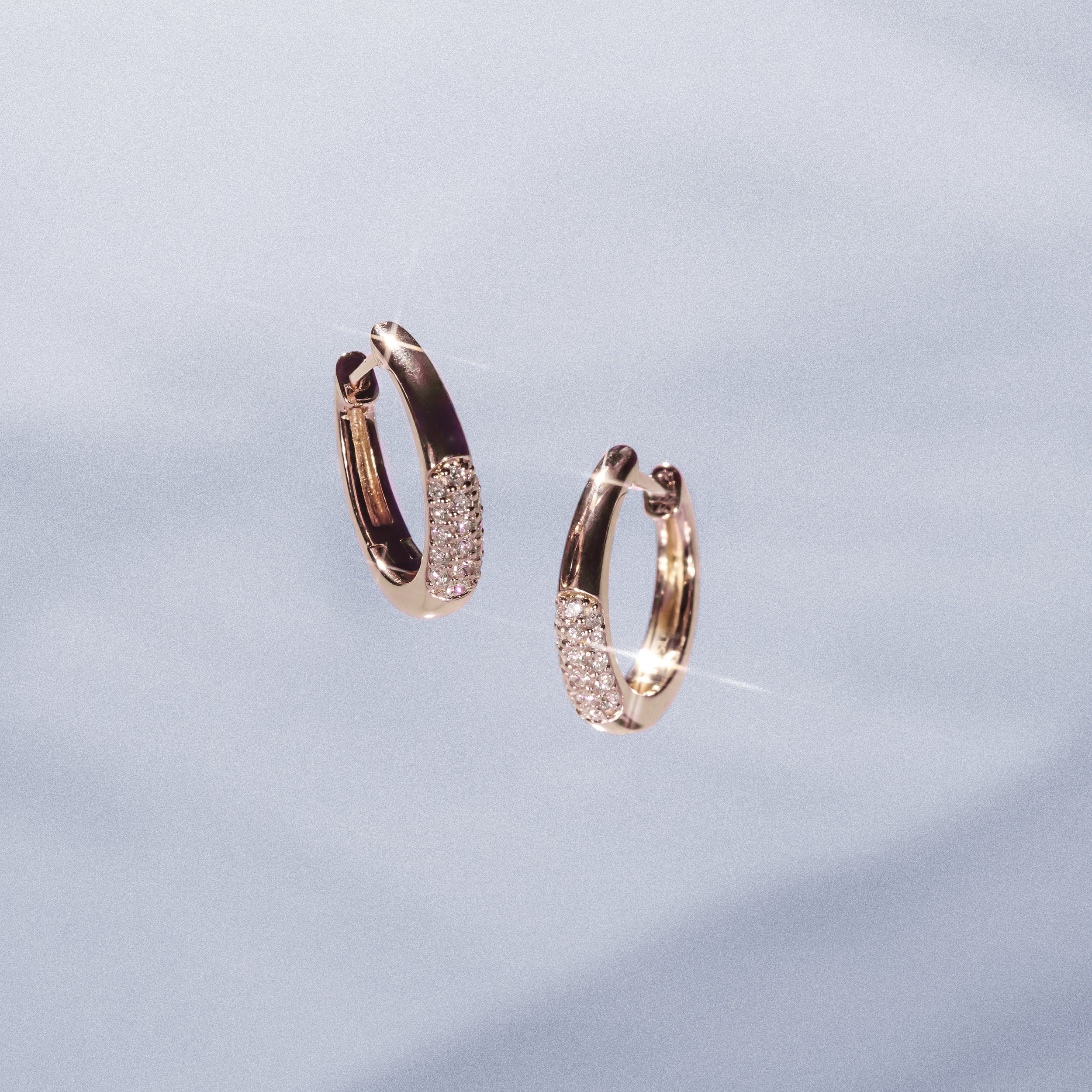 Short Micro Pavé Huggies Lab Diamond Earrings 0.25ct in 18K Gold Vermeil - Image 7