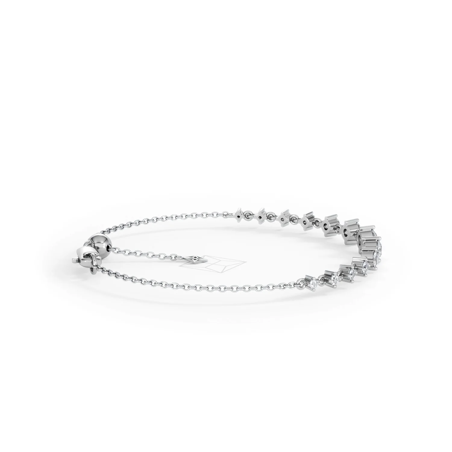 Moments 1.00ct Round Cut Lab Diamond Adjustable Tennis Bracelet in Sterling Silver - Image 32