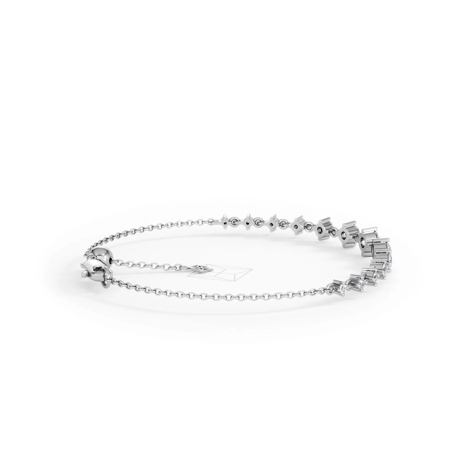 Moments 1.00ct Round Cut Lab Diamond Adjustable Tennis Bracelet in Sterling Silver - Image 34