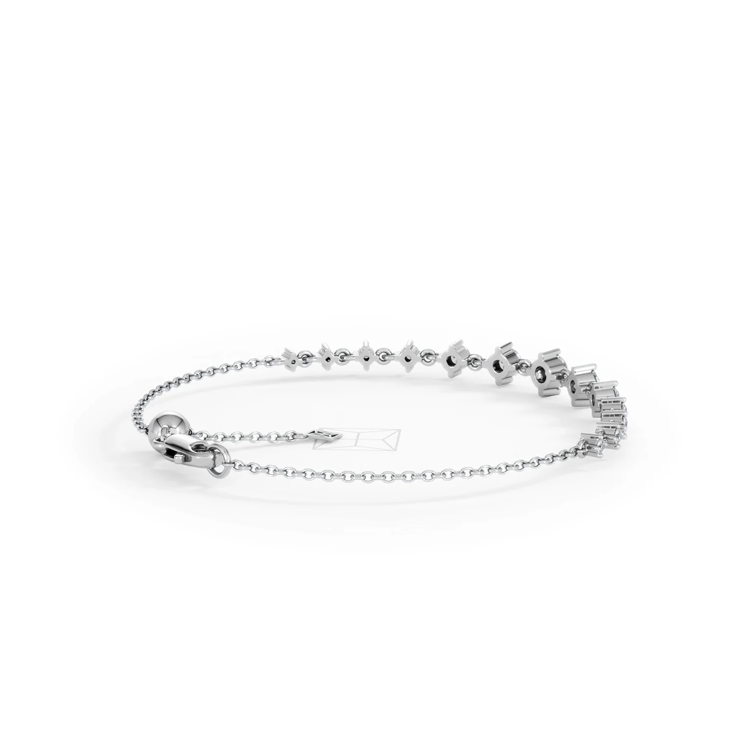 Moments 1.00ct Round Cut Lab Diamond Adjustable Tennis Bracelet in Sterling Silver - Image 38