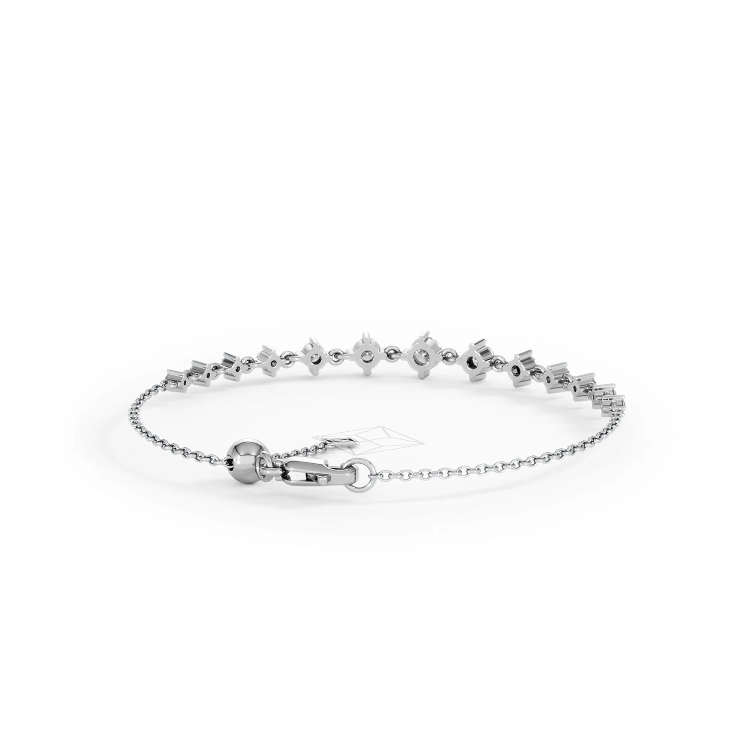 Moments 1.00ct Round Cut Lab Diamond Adjustable Tennis Bracelet in Sterling Silver - Image 46