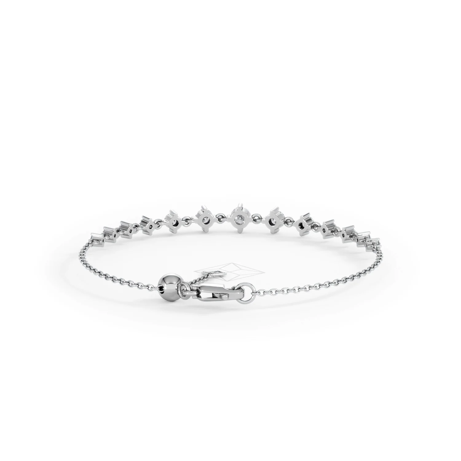 Moments 1.00ct Round Cut Lab Diamond Adjustable Tennis Bracelet in Sterling Silver - Image 48