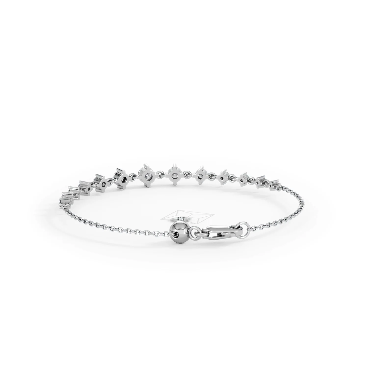 Moments 1.00ct Round Cut Lab Diamond Adjustable Tennis Bracelet in Sterling Silver - Image 53