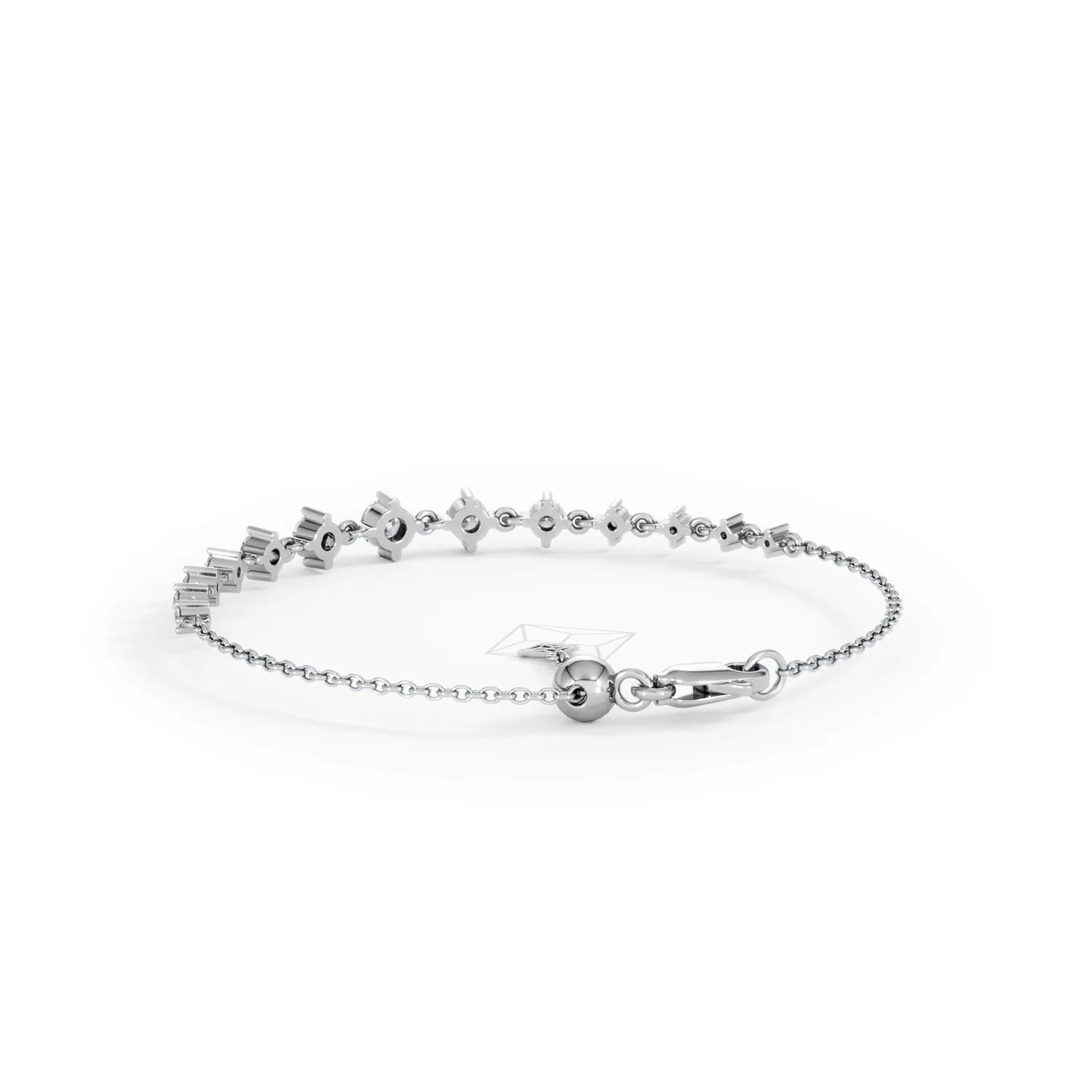 Moments 1.00ct Round Cut Lab Diamond Adjustable Tennis Bracelet in Sterling Silver - Image 55