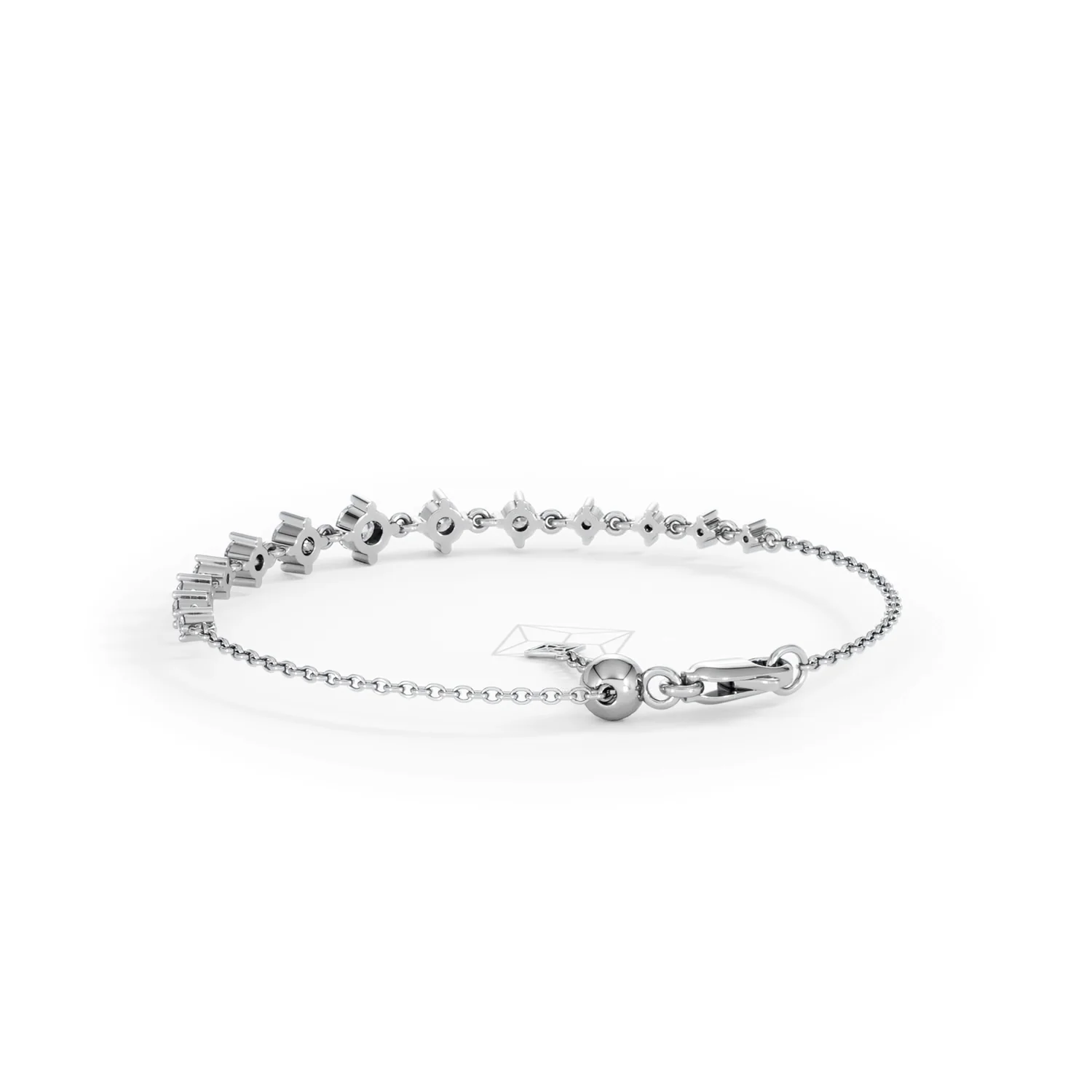 Moments 1.00ct Round Cut Lab Diamond Adjustable Tennis Bracelet in Sterling Silver - Image 56