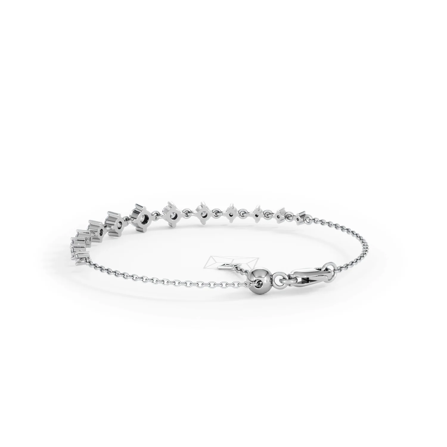 Moments 1.00ct Round Cut Lab Diamond Adjustable Tennis Bracelet in Sterling Silver - Image 57