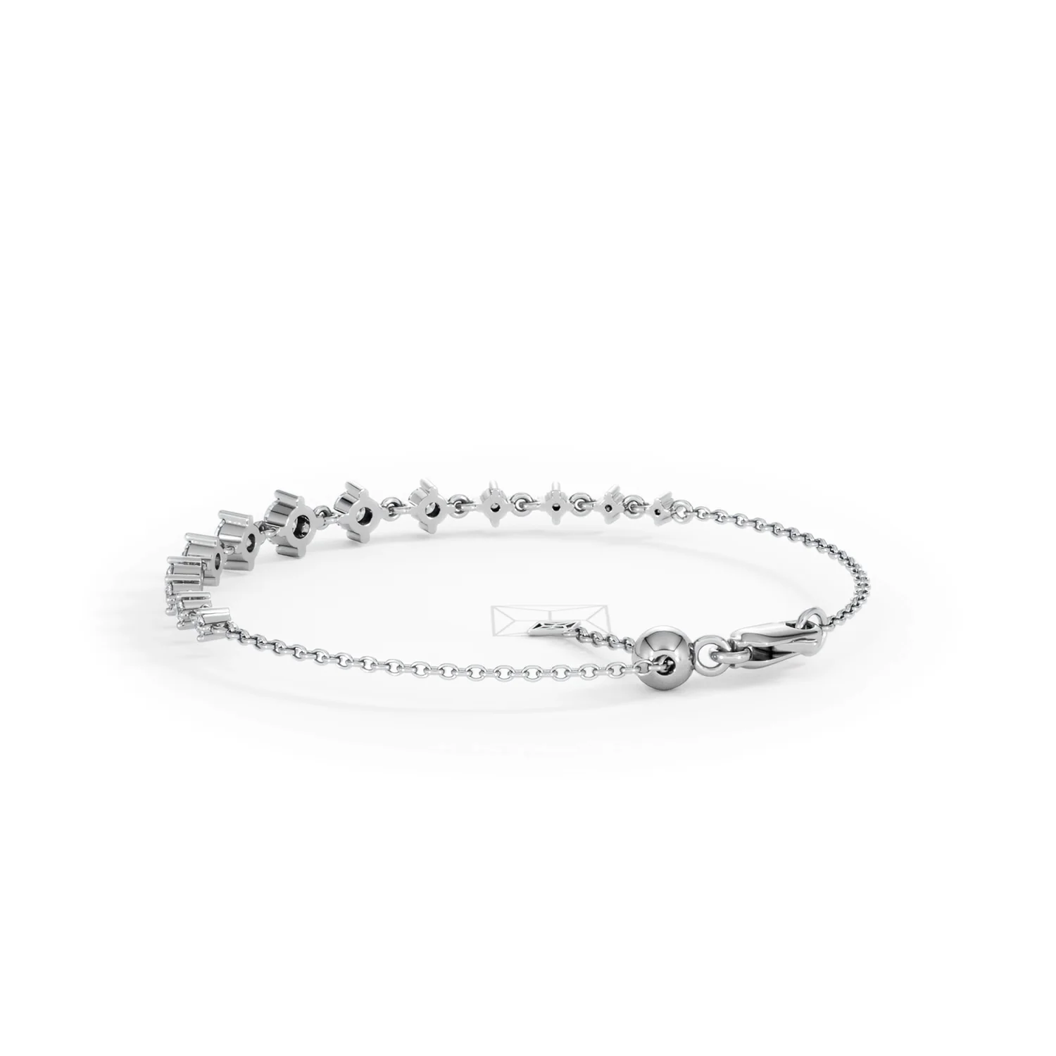 Moments 1.00ct Round Cut Lab Diamond Adjustable Tennis Bracelet in Sterling Silver - Image 59