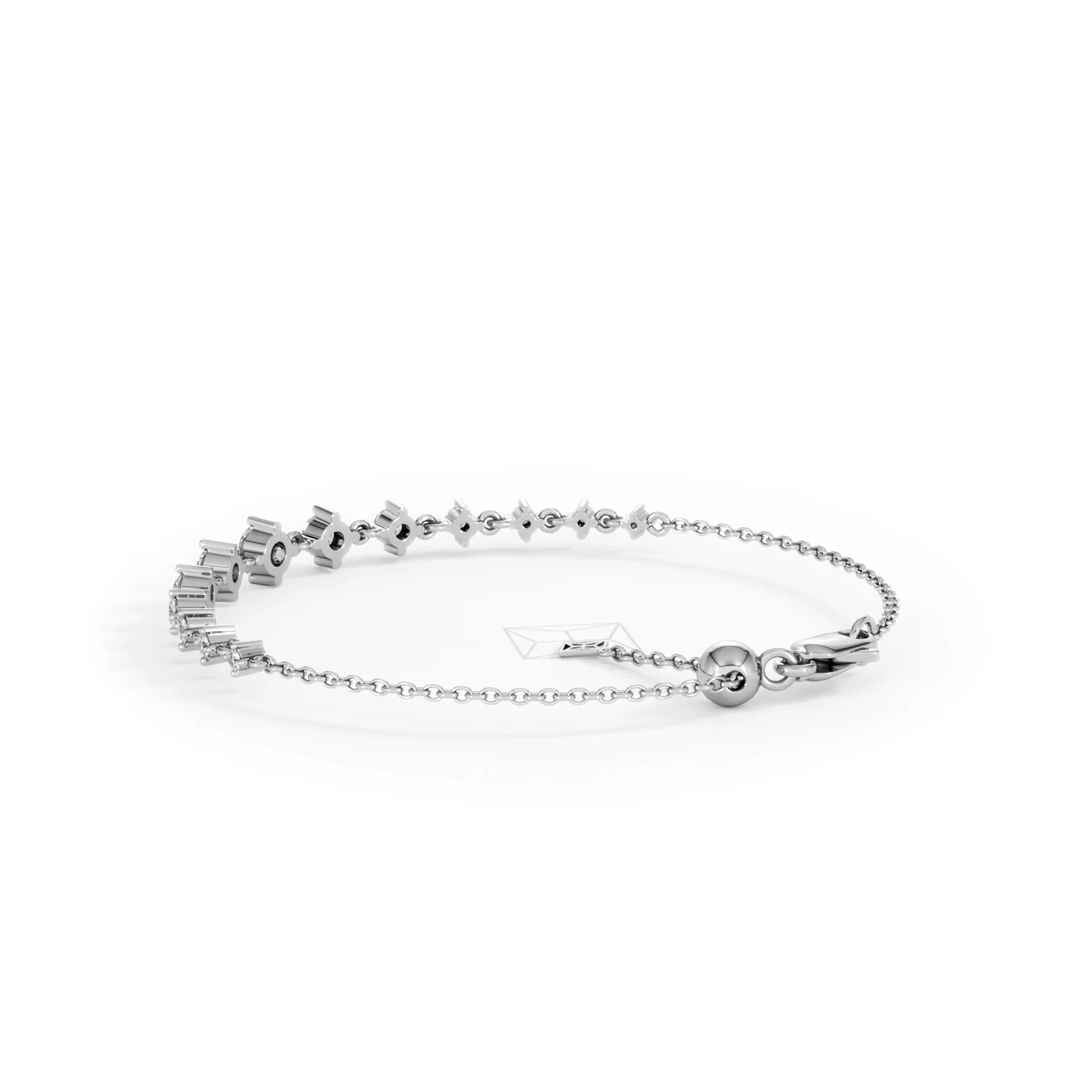 Moments 1.00ct Round Cut Lab Diamond Adjustable Tennis Bracelet in Sterling Silver - Image 61