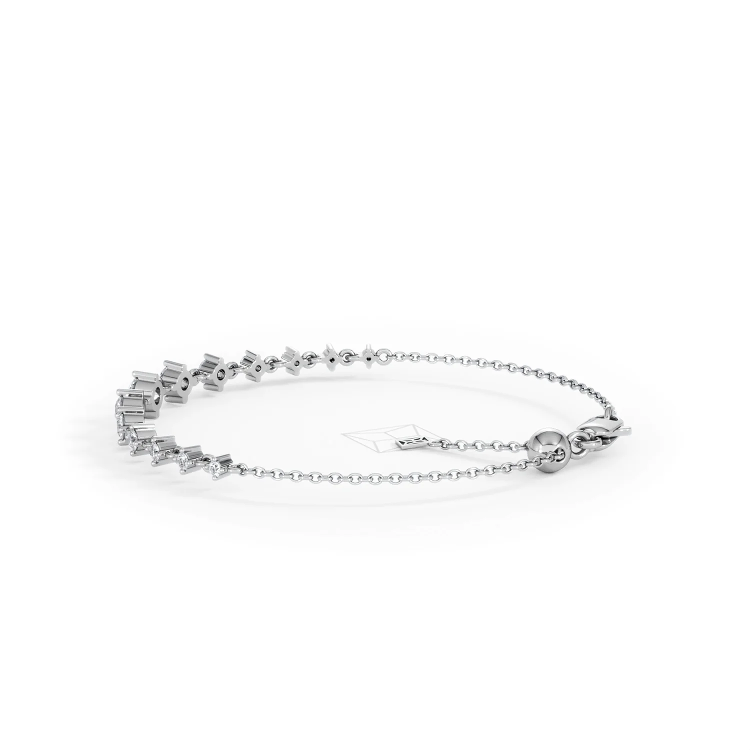 Moments 1.00ct Round Cut Lab Diamond Adjustable Tennis Bracelet in Sterling Silver - Image 65