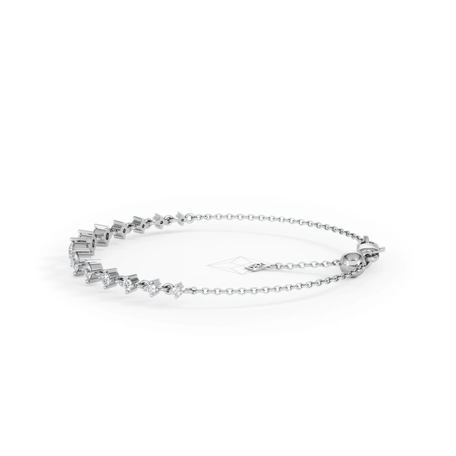 Moments 1.00ct Round Cut Lab Diamond Adjustable Tennis Bracelet in Sterling Silver - Image 69