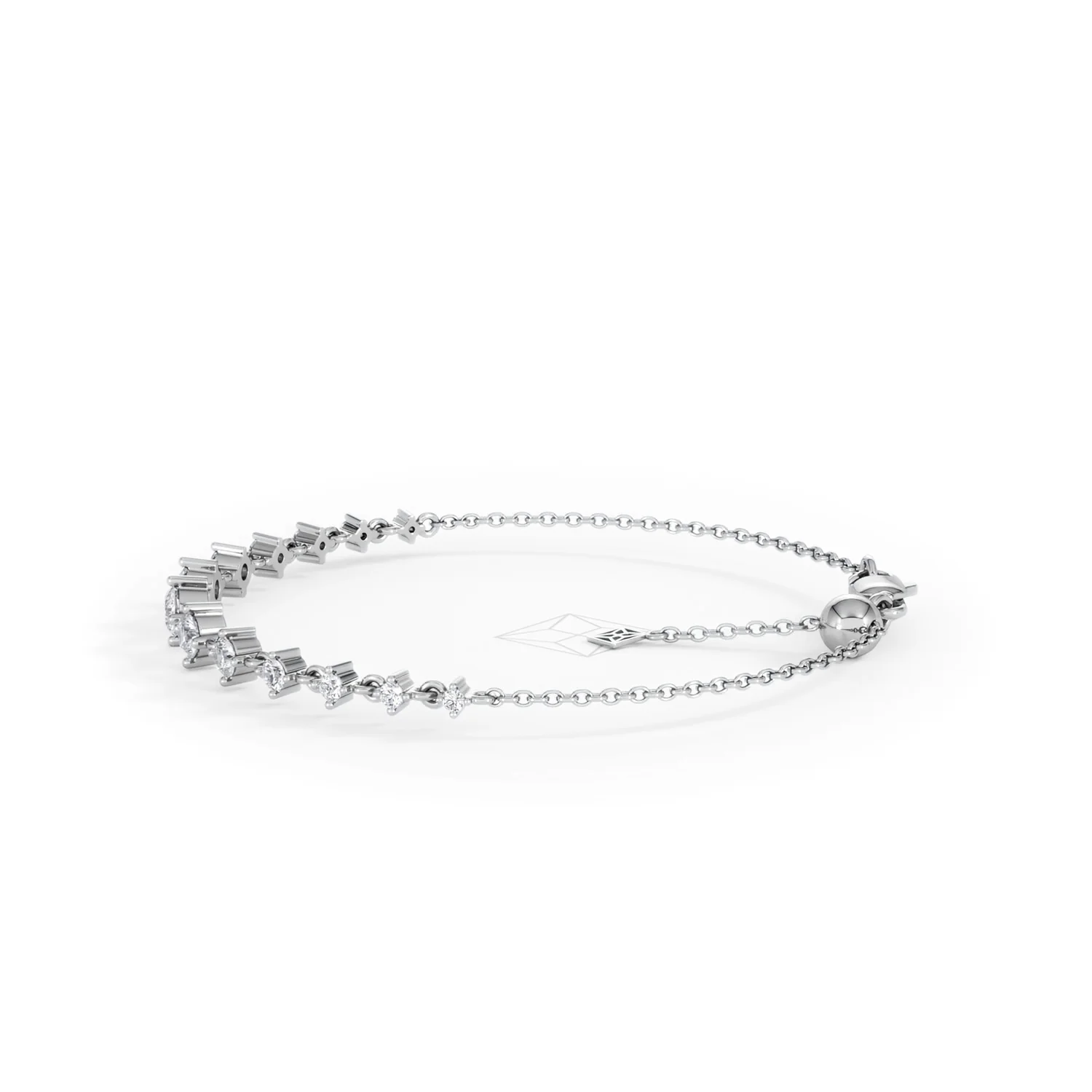 Moments 1.00ct Round Cut Lab Diamond Adjustable Tennis Bracelet in Sterling Silver - Image 70