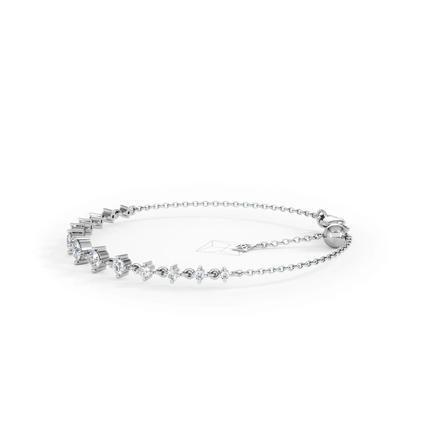 Moments 1.00ct Round Cut Lab Diamond Adjustable Tennis Bracelet in Sterling Silver - Image 74