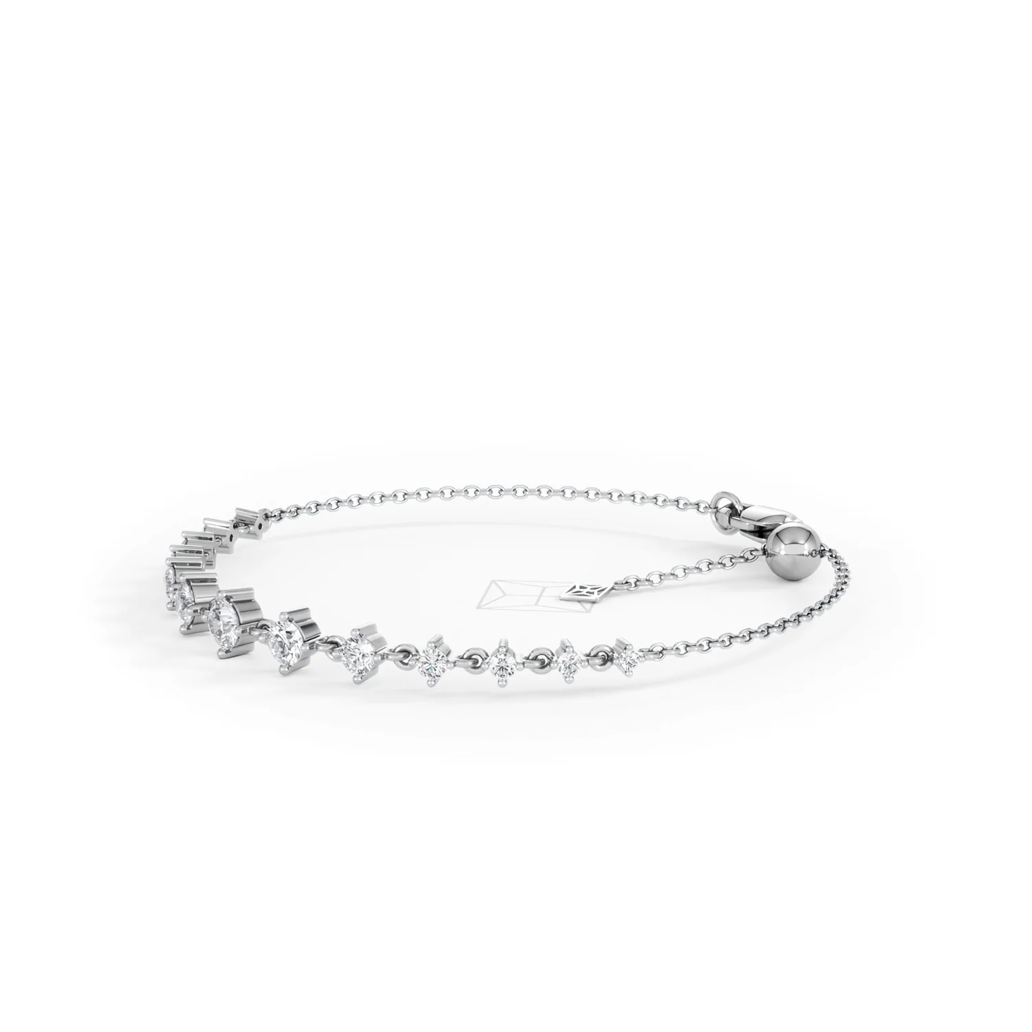 Moments 1.00ct Round Cut Lab Diamond Adjustable Tennis Bracelet in Sterling Silver - Image 77