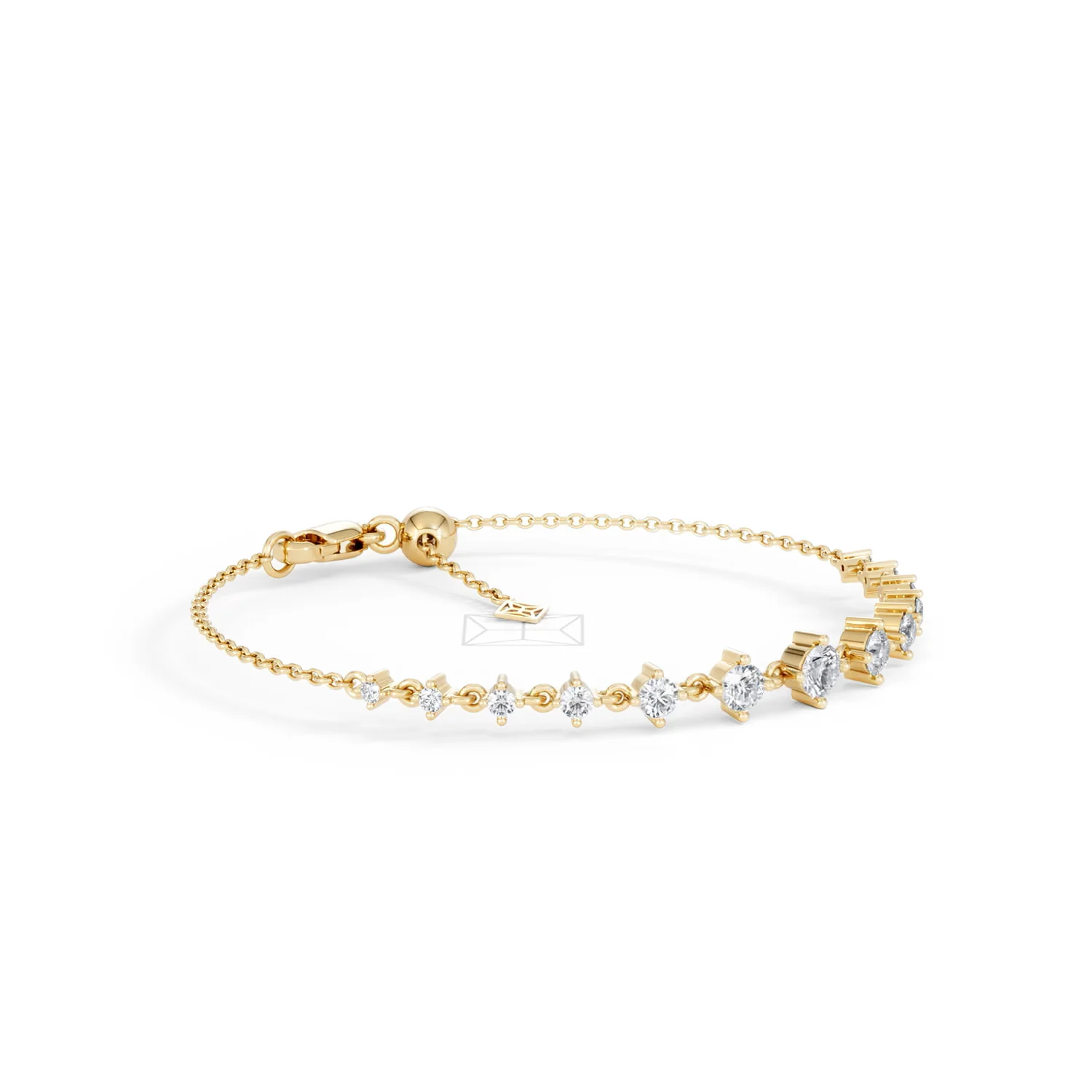 Moments 1.00ct Round Cut Lab Diamond Adjustable Tennis Bracelet in 18K Gold Vermeil - Image 19