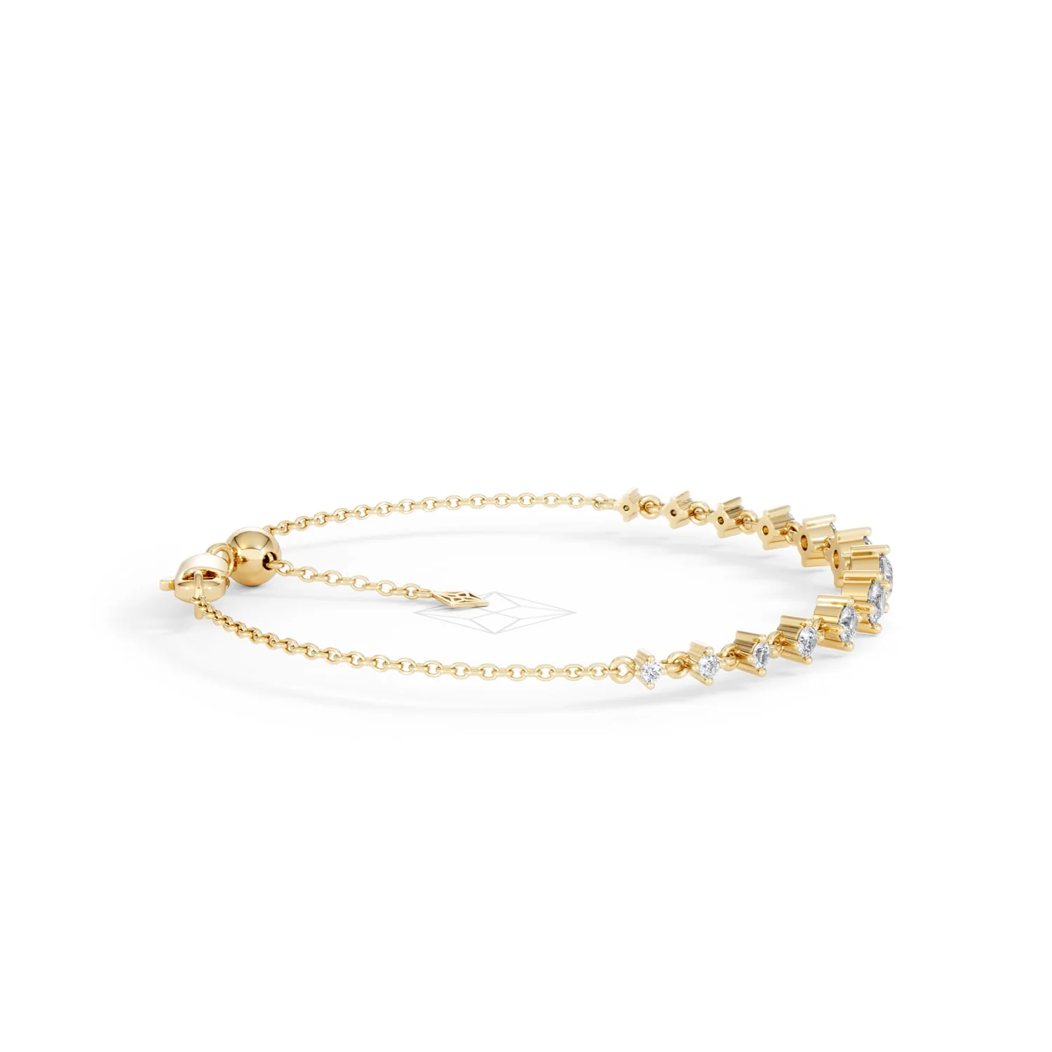 Moments 1.00ct Round Cut Lab Diamond Adjustable Tennis Bracelet in 18K Gold Vermeil - Image 29