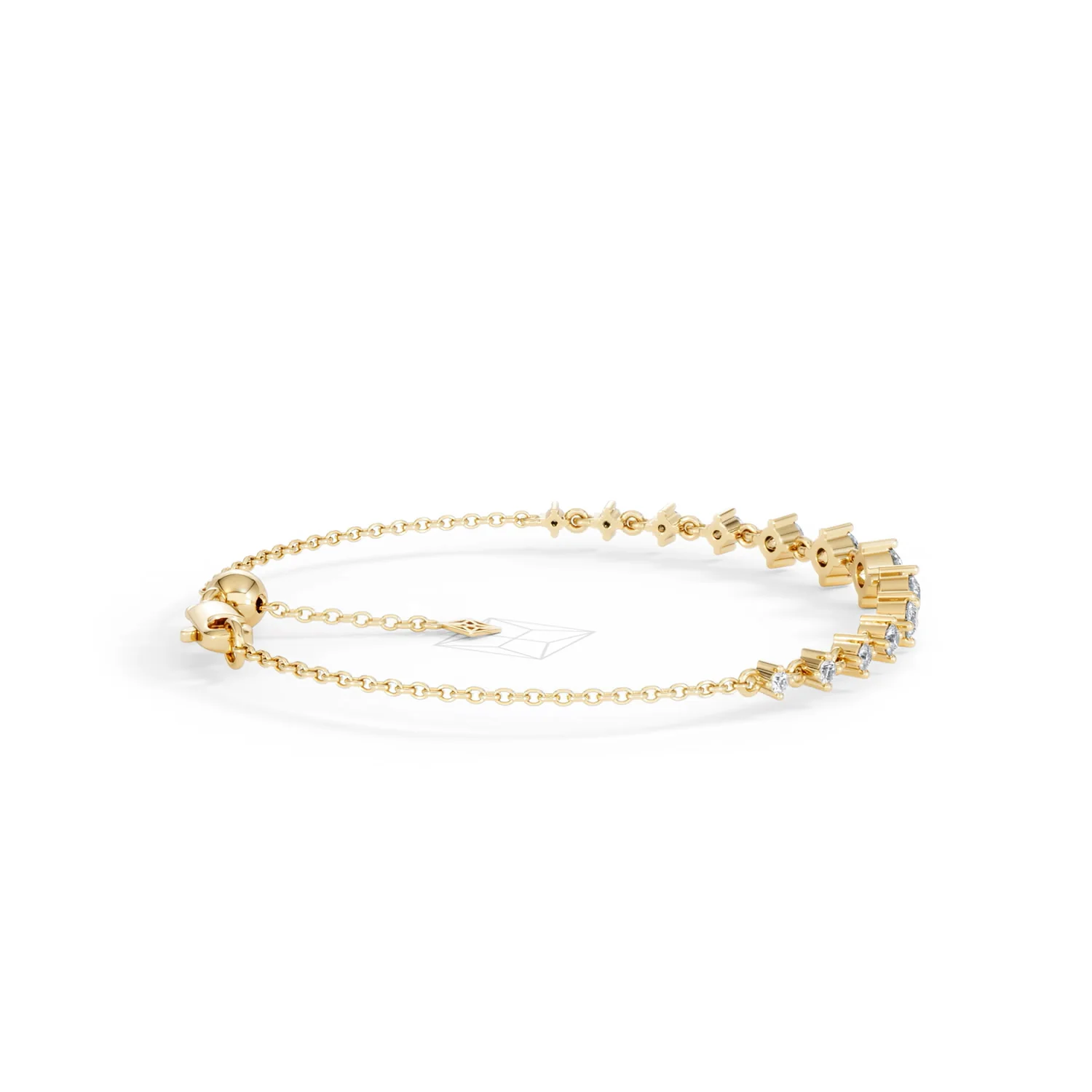Moments 1.00ct Round Cut Lab Diamond Adjustable Tennis Bracelet in 18K Gold Vermeil - Image 33