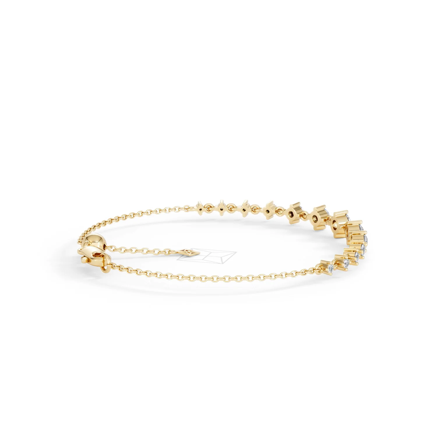 Moments 1.00ct Round Cut Lab Diamond Adjustable Tennis Bracelet in 18K Gold Vermeil - Image 35
