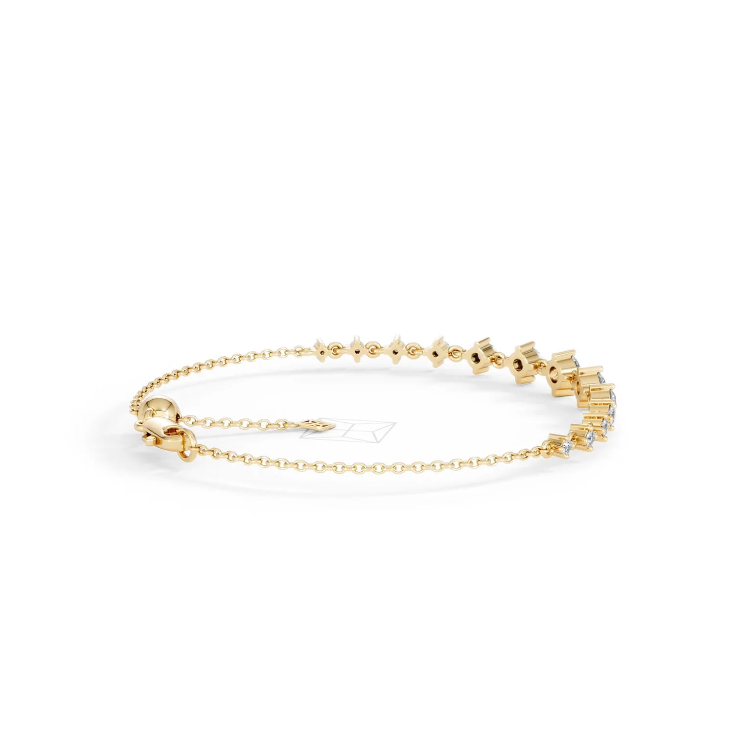 Moments 1.00ct Round Cut Lab Diamond Adjustable Tennis Bracelet in 18K Gold Vermeil - Image 36