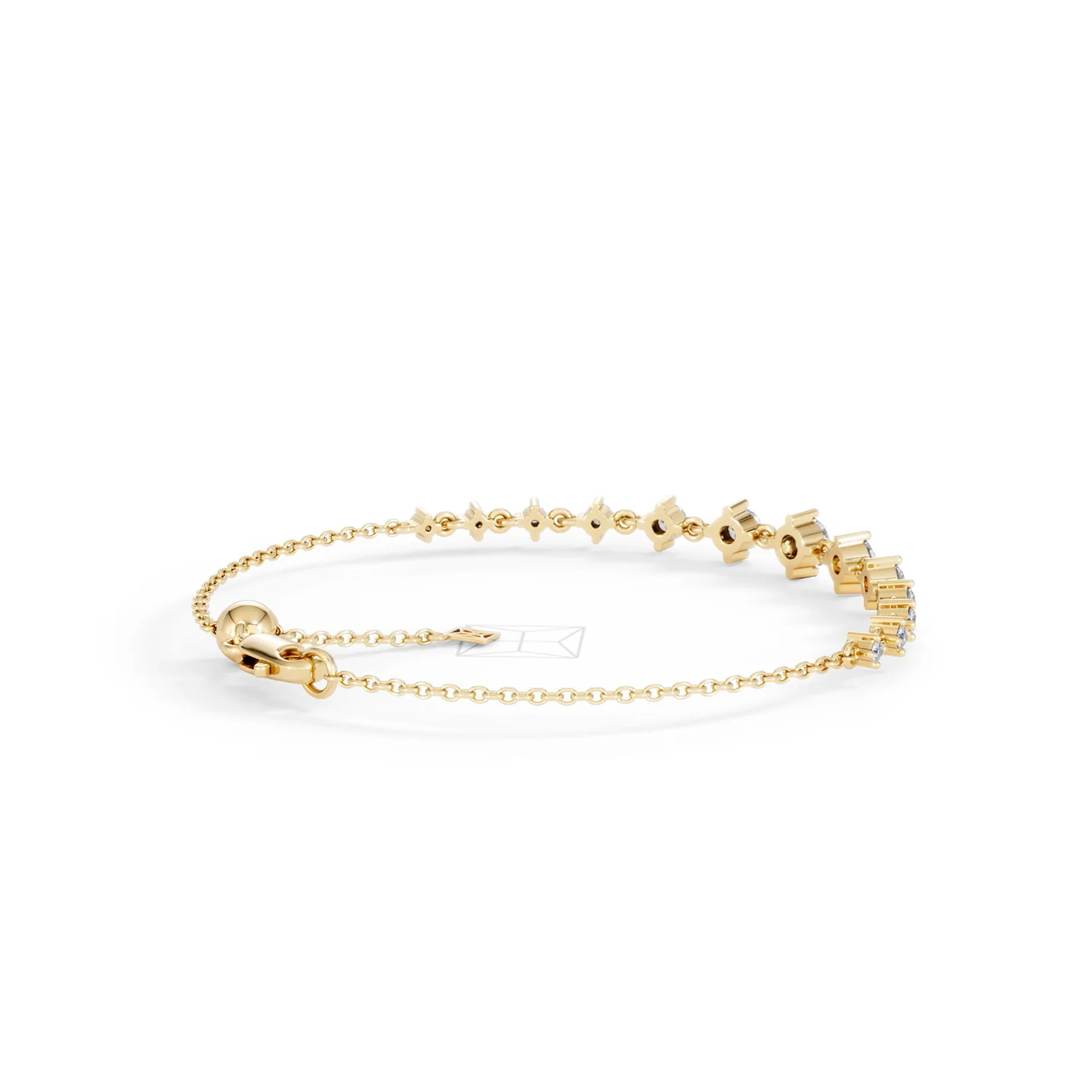 Moments 1.00ct Round Cut Lab Diamond Adjustable Tennis Bracelet in 18K Gold Vermeil - Image 38