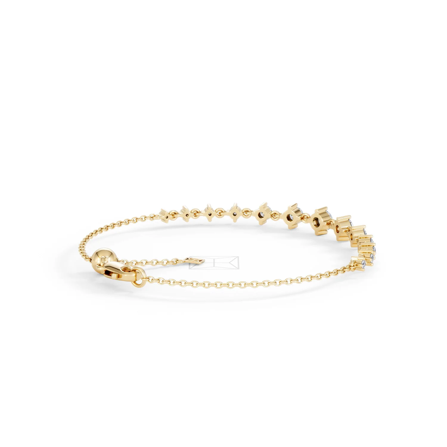 Moments 1.00ct Round Cut Lab Diamond Adjustable Tennis Bracelet in 18K Gold Vermeil - Image 39
