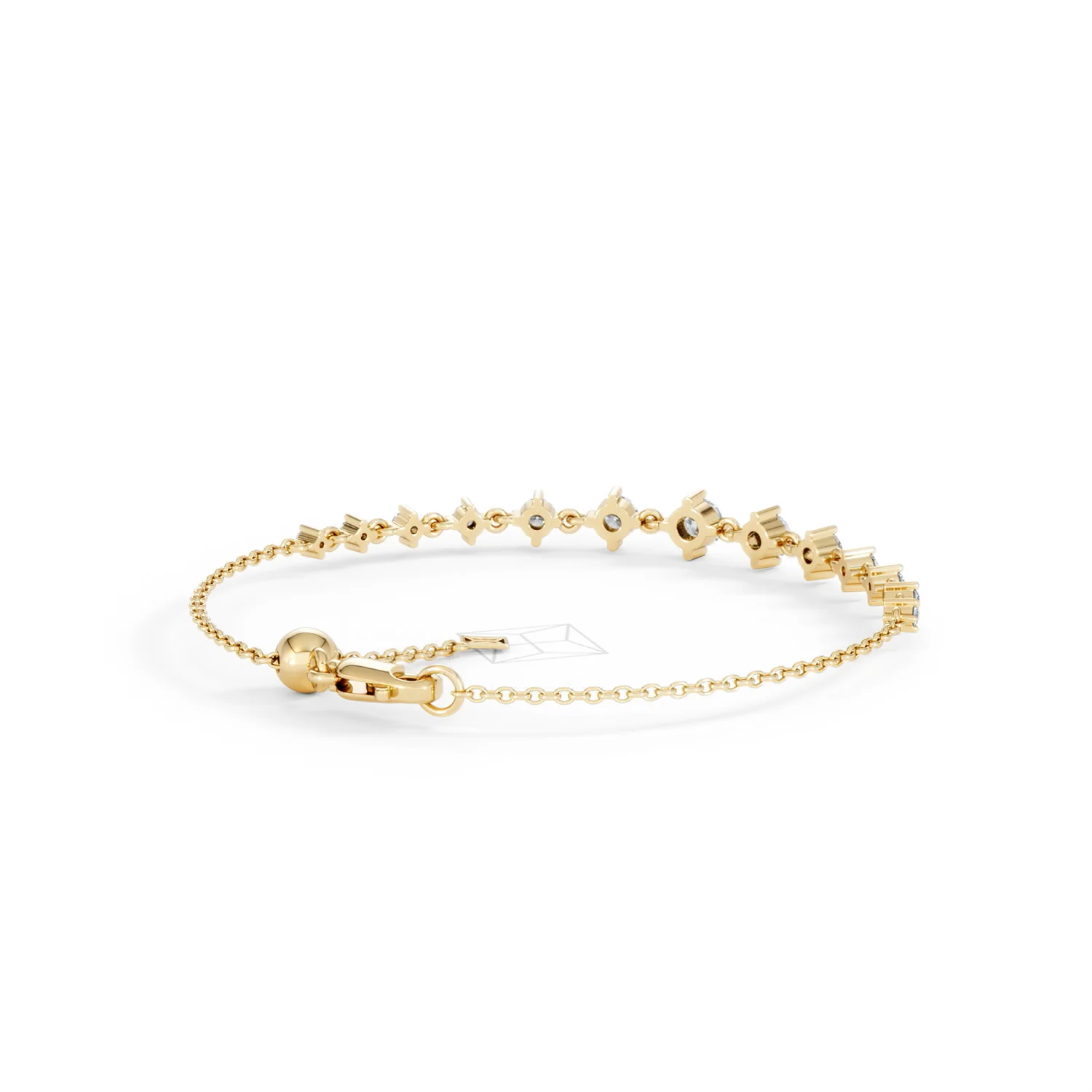 Moments 1.00ct Round Cut Lab Diamond Adjustable Tennis Bracelet in 18K Gold Vermeil - Image 43