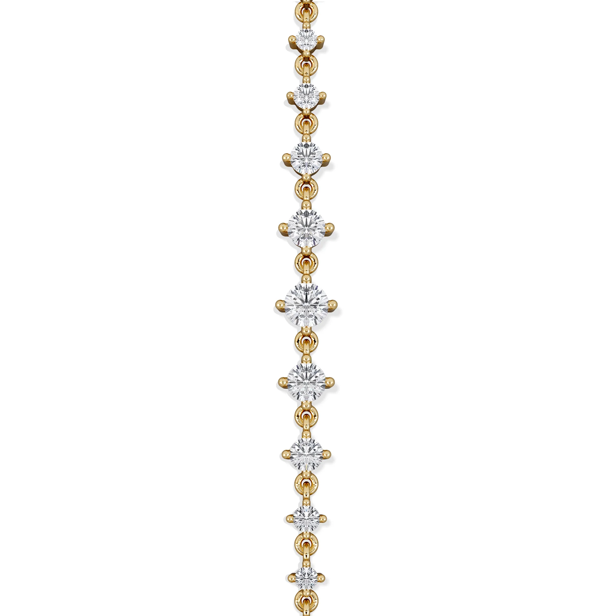 Moments 1.00ct Round Cut Lab Diamond Adjustable Tennis Bracelet in 18K Gold Vermeil - Image 5