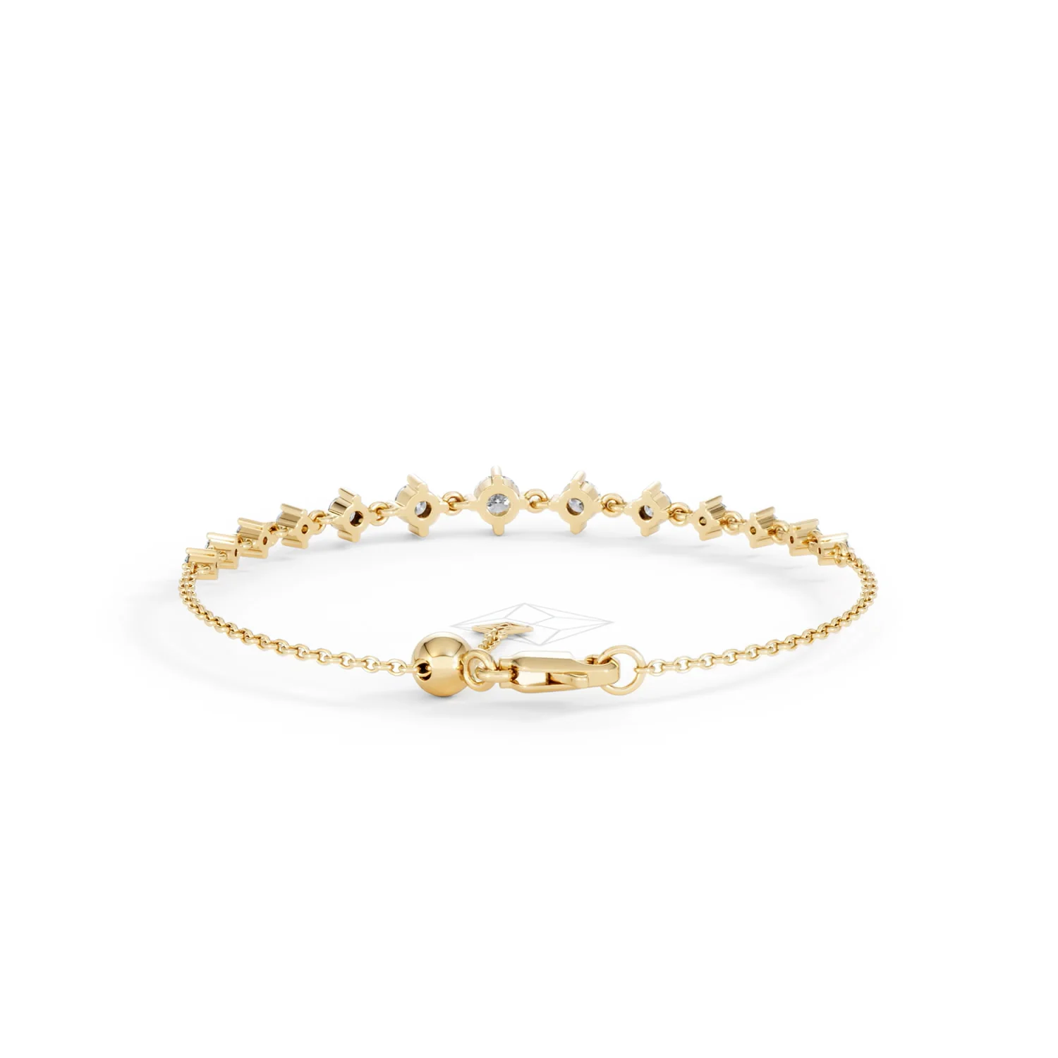 Moments 1.00ct Round Cut Lab Diamond Adjustable Tennis Bracelet in 18K Gold Vermeil - Image 50