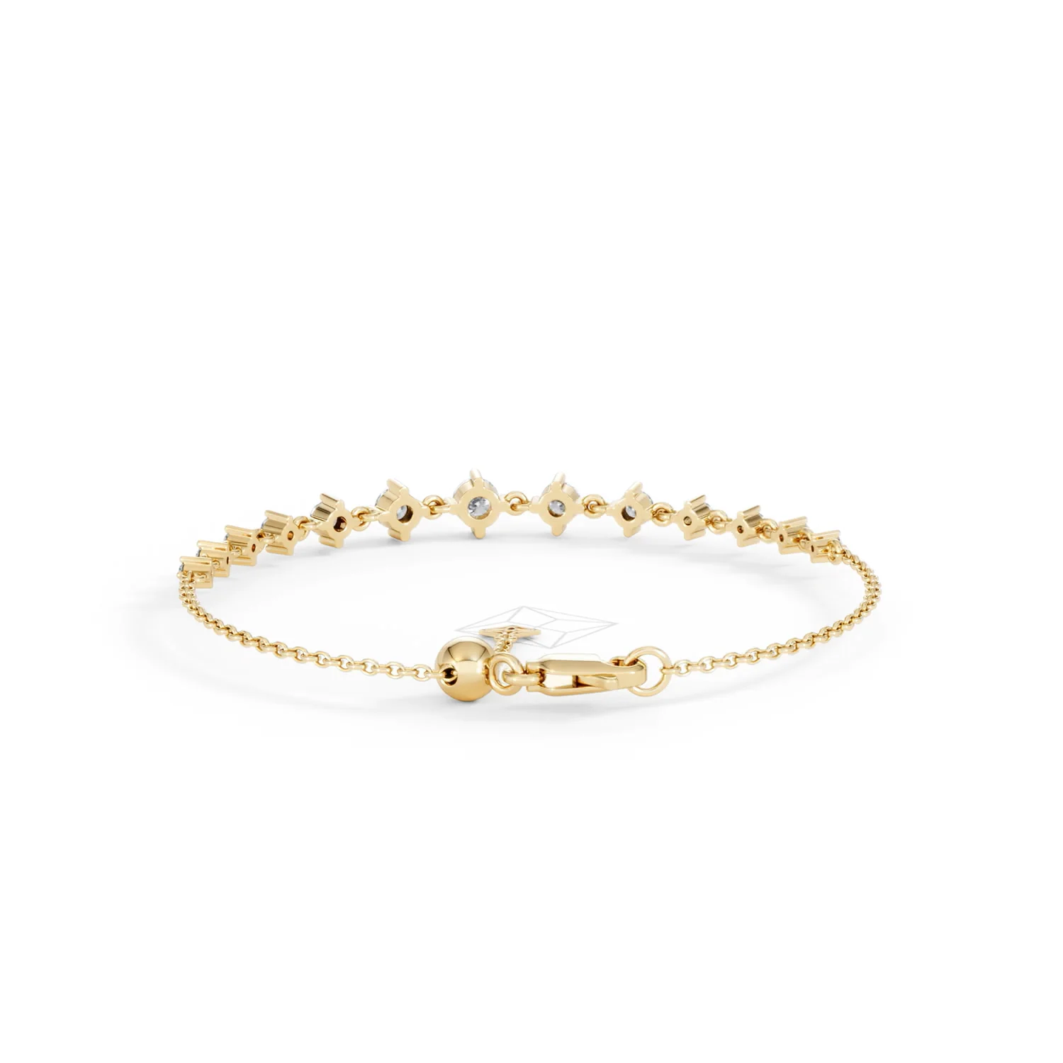 Moments 1.00ct Round Cut Lab Diamond Adjustable Tennis Bracelet in 18K Gold Vermeil - Image 51