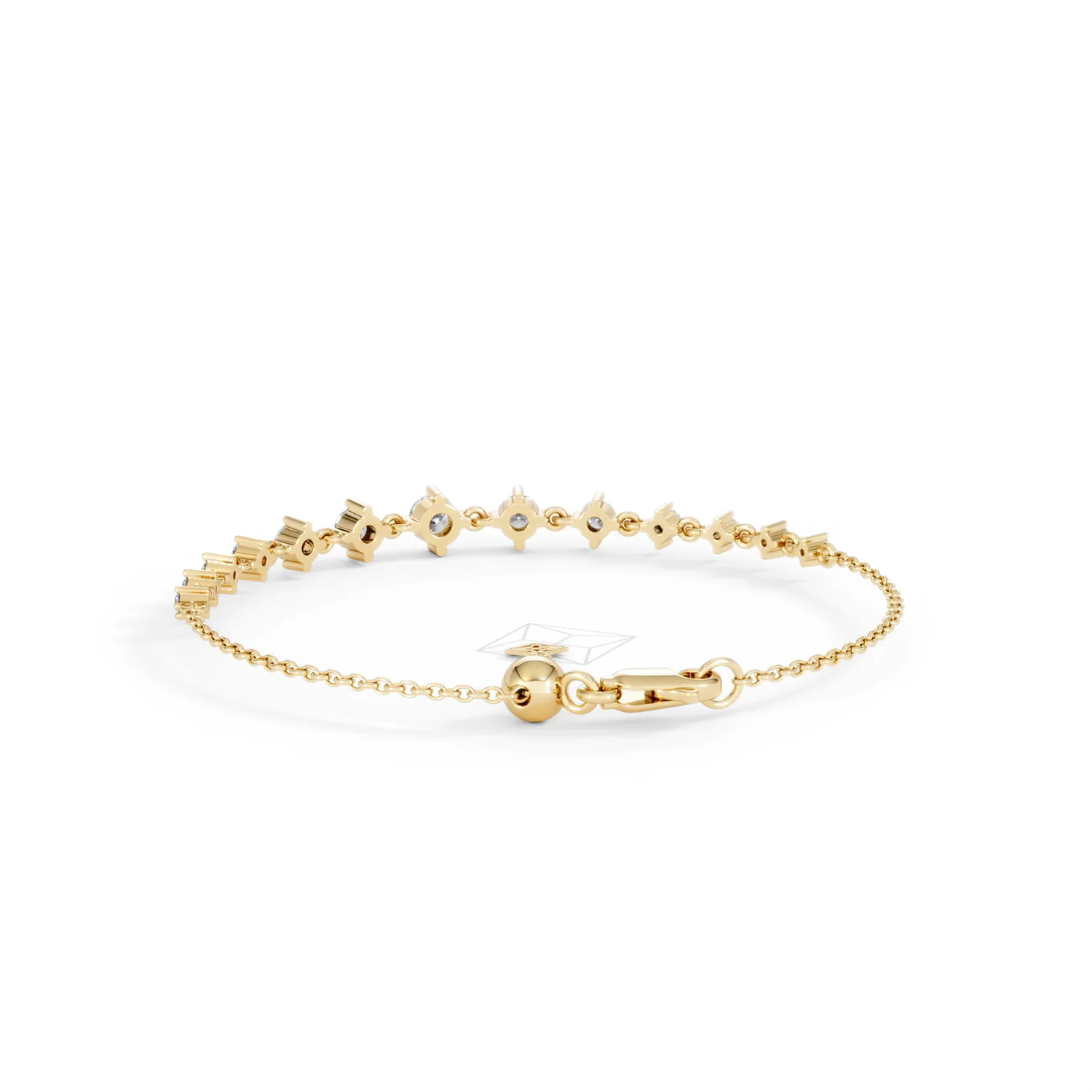 Moments 1.00ct Round Cut Lab Diamond Adjustable Tennis Bracelet in 18K Gold Vermeil - Image 53