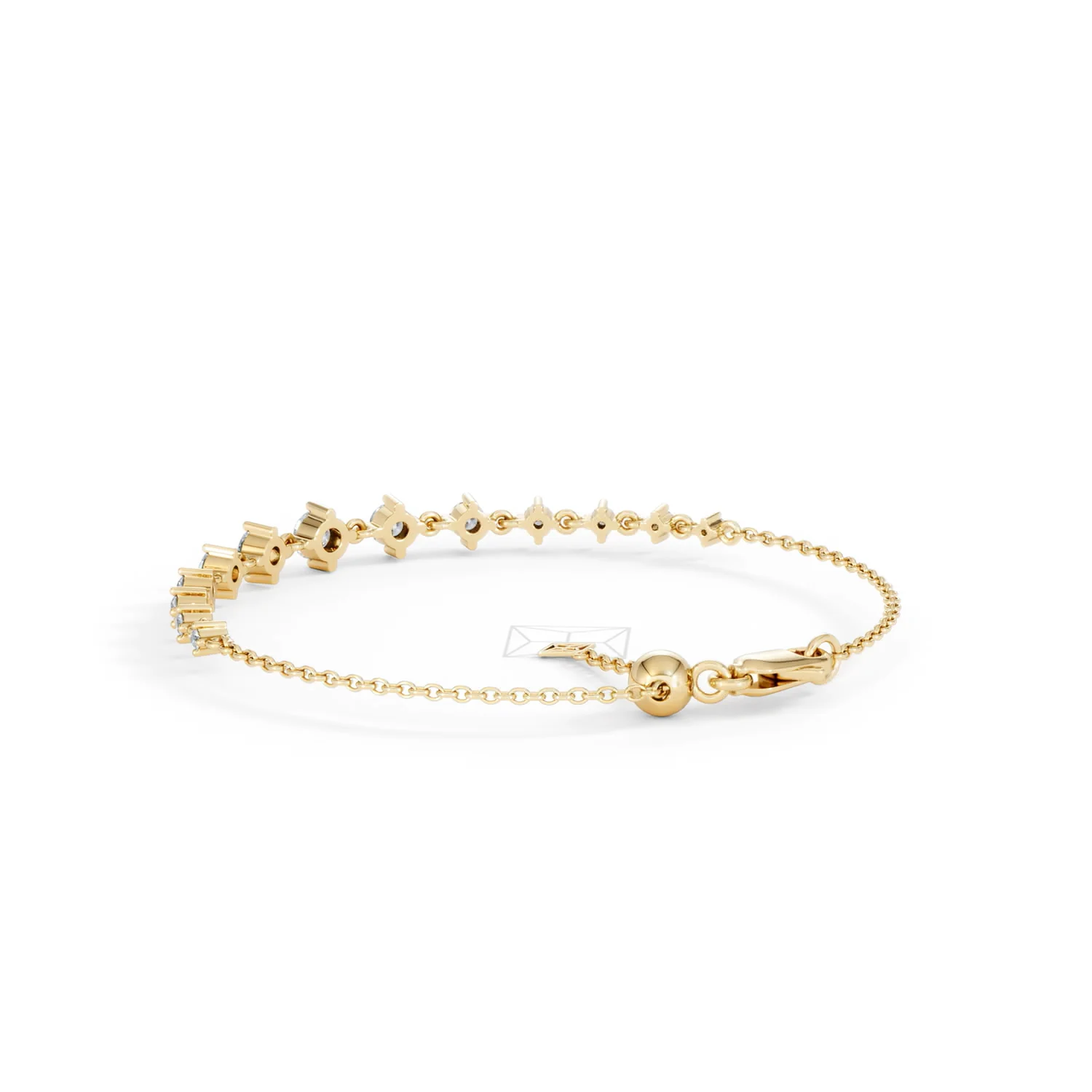 Moments 1.00ct Round Cut Lab Diamond Adjustable Tennis Bracelet in 18K Gold Vermeil - Image 58