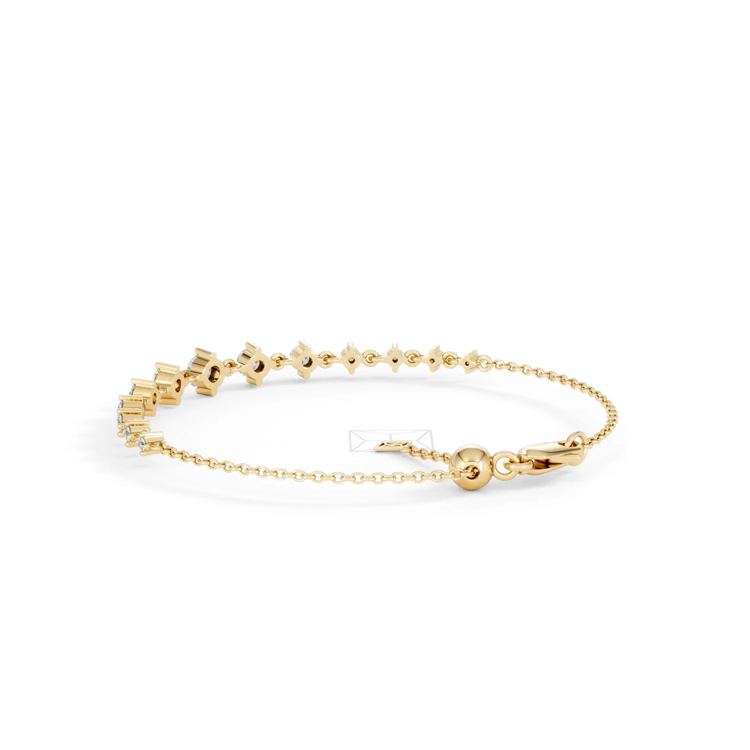 Moments 1.00ct Round Cut Lab Diamond Adjustable Tennis Bracelet in 18K Gold Vermeil - Image 59