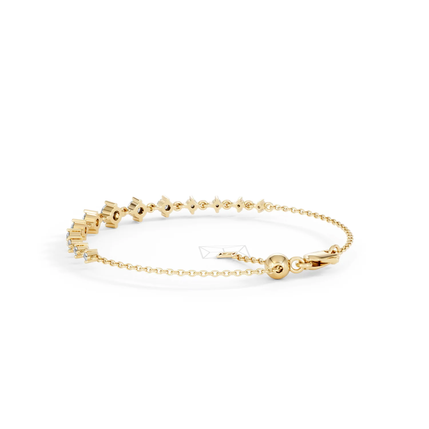 Moments 1.00ct Round Cut Lab Diamond Adjustable Tennis Bracelet in 18K Gold Vermeil - Image 60
