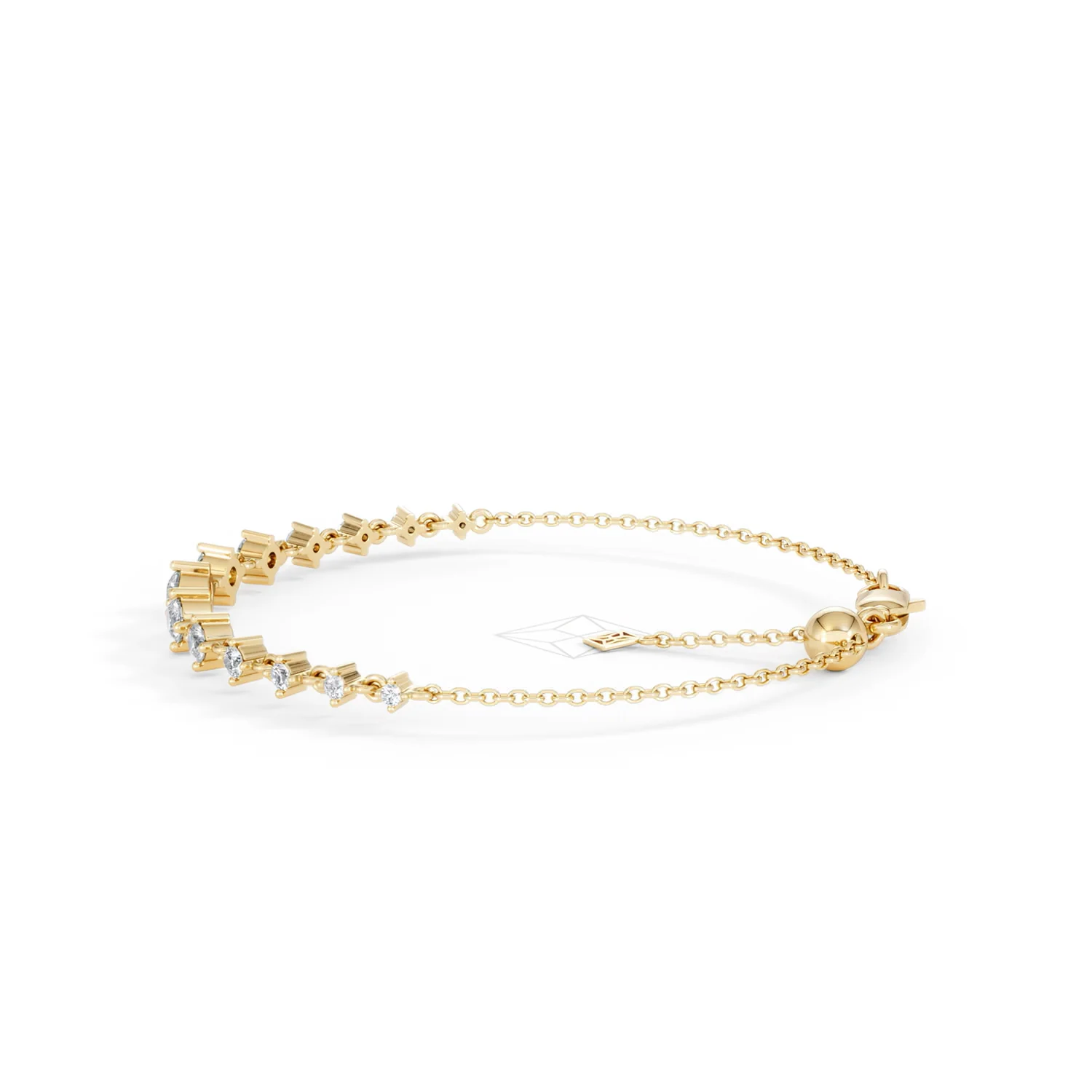 Moments 1.00ct Round Cut Lab Diamond Adjustable Tennis Bracelet in 18K Gold Vermeil - Image 68