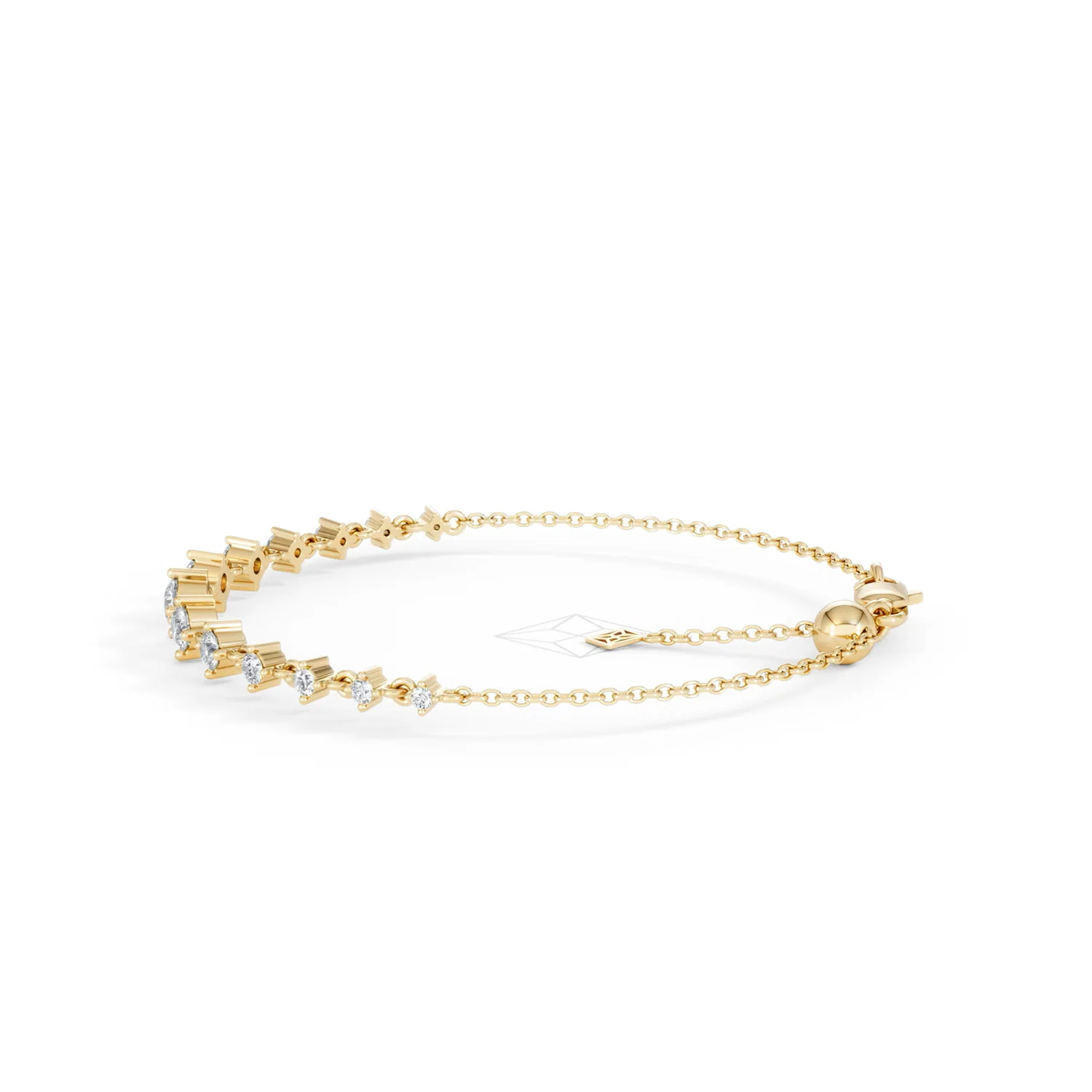 Moments 1.00ct Round Cut Lab Diamond Adjustable Tennis Bracelet in 18K Gold Vermeil - Image 69