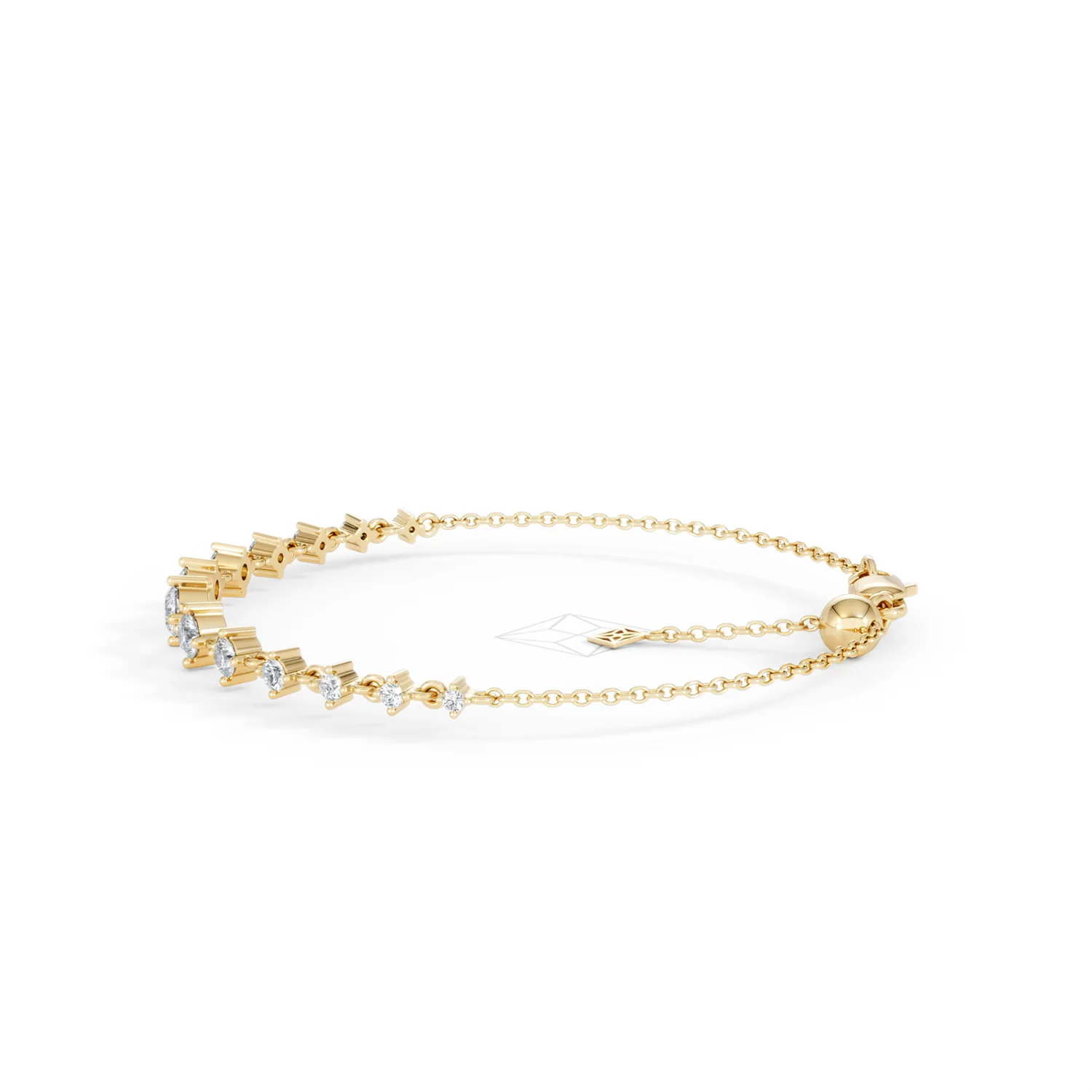 Moments 1.00ct Round Cut Lab Diamond Adjustable Tennis Bracelet in 18K Gold Vermeil - Image 70