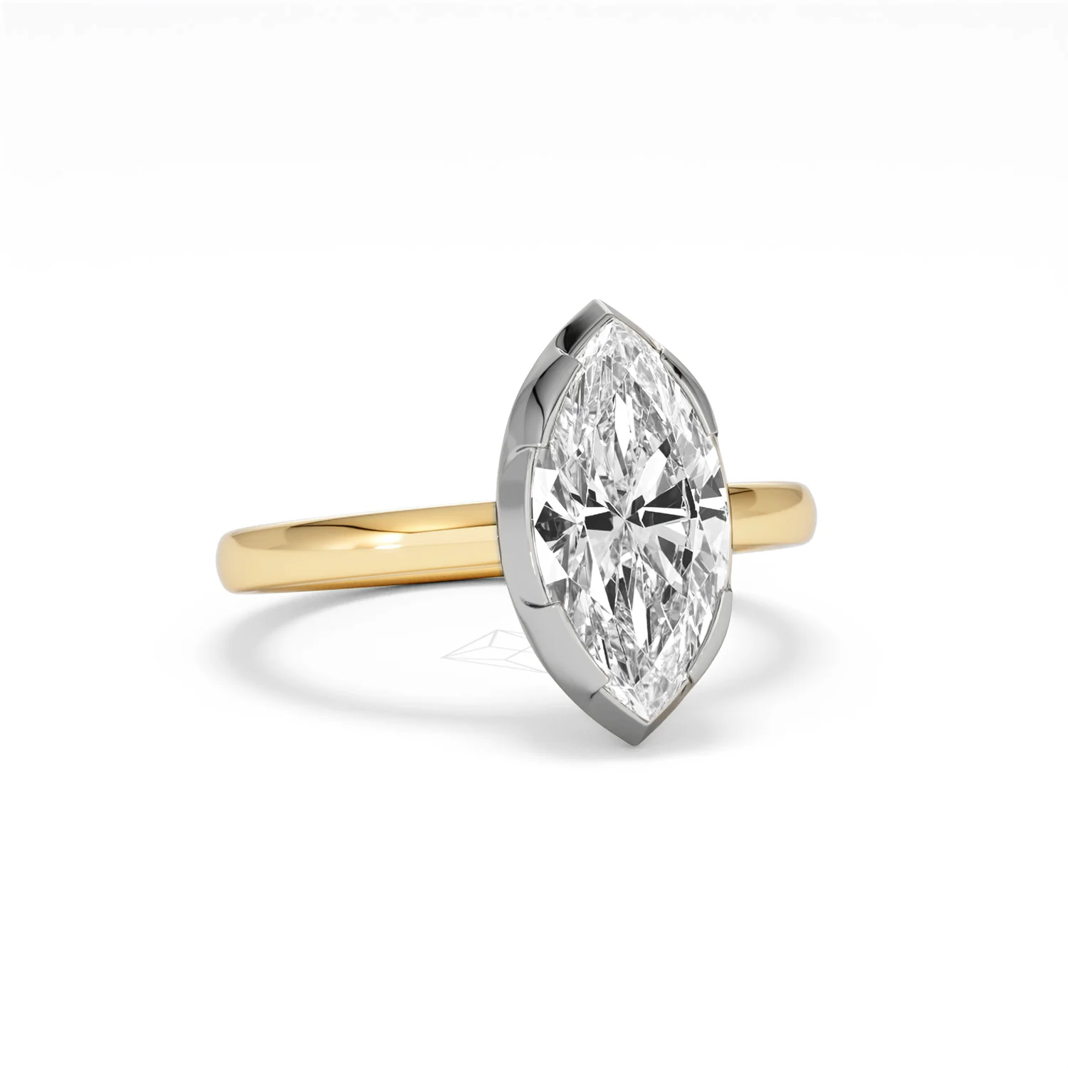 Muse 2.00ct Marquise Cut Lab Grown Solitaire Engagement Ring in 18K Yellow Gold - Image 11