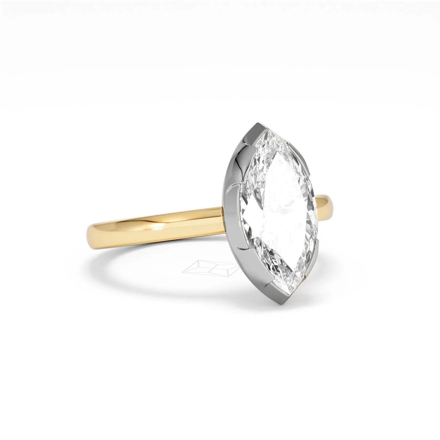 Muse 2.00ct Marquise Cut Lab Grown Solitaire Engagement Ring in 18K Yellow Gold - Image 13