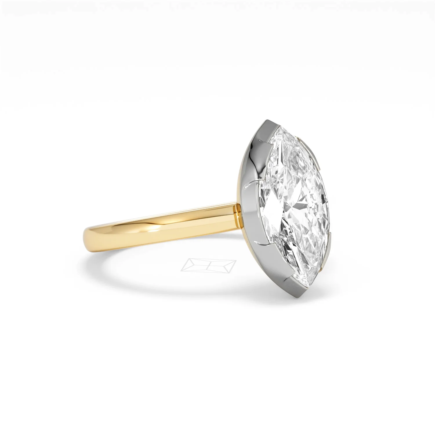 Muse 2.00ct Marquise Cut Lab Grown Solitaire Engagement Ring in 18K Yellow Gold - Image 15
